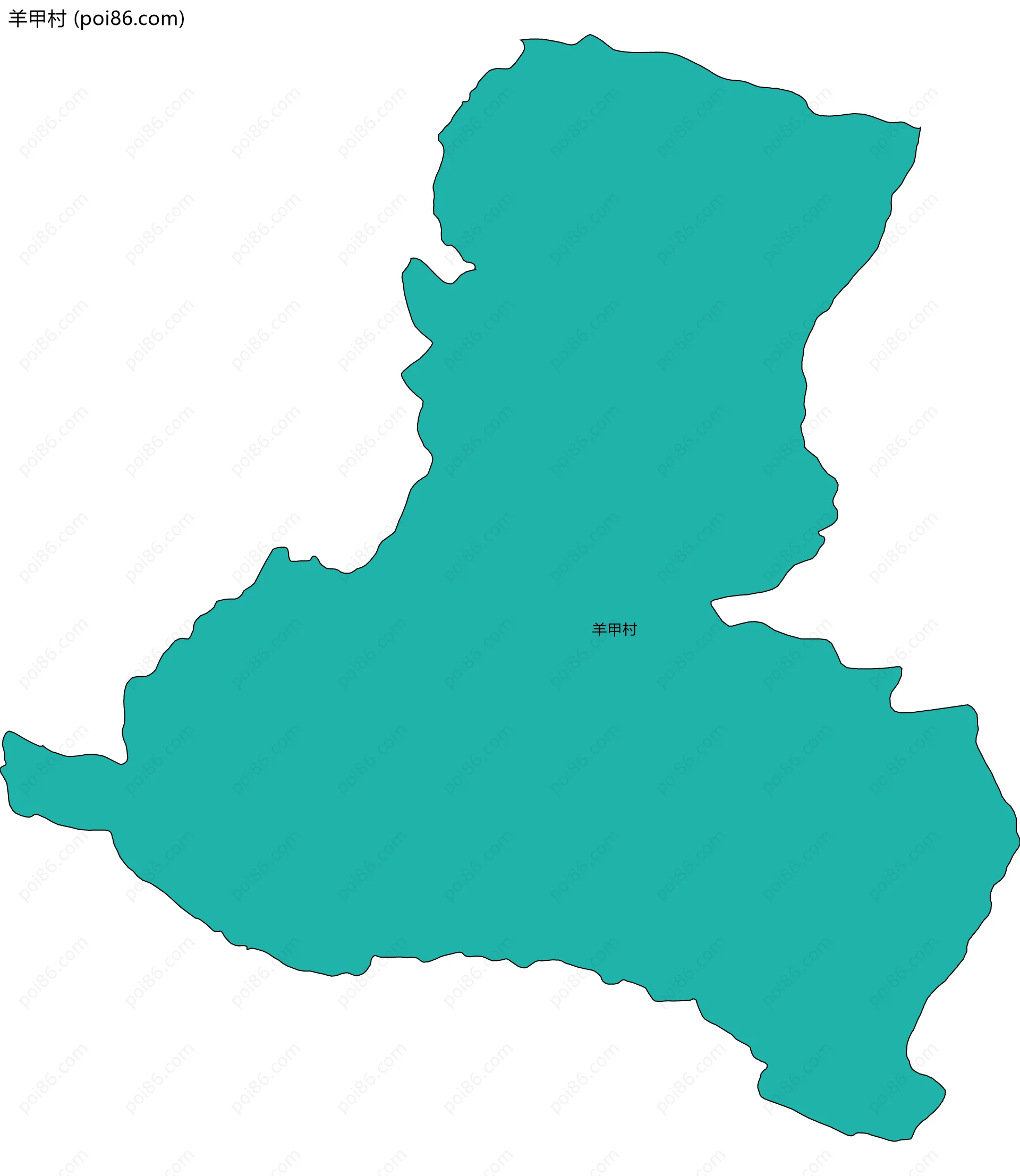 羊甲村边界地图