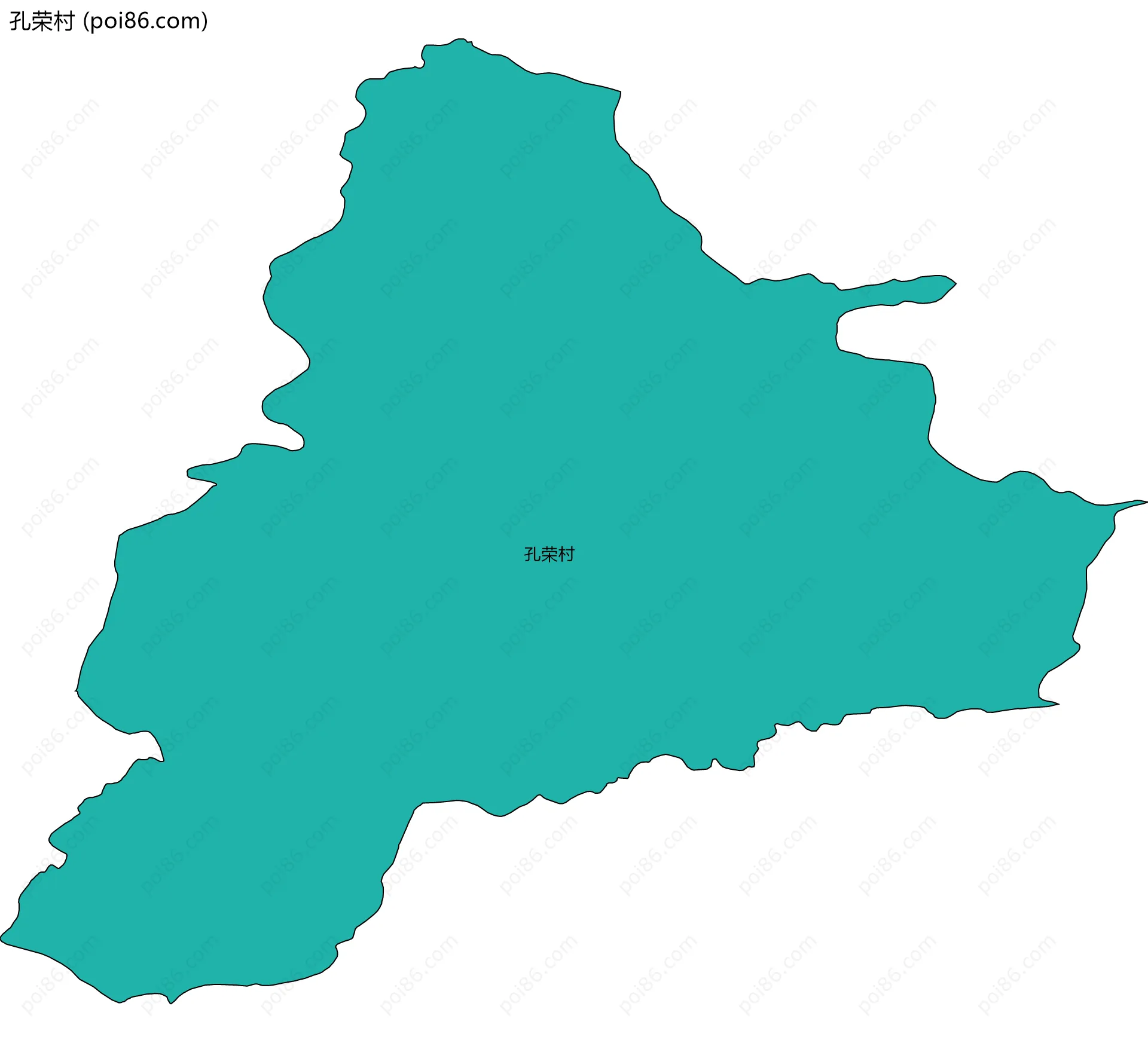 孔荣村边界地图