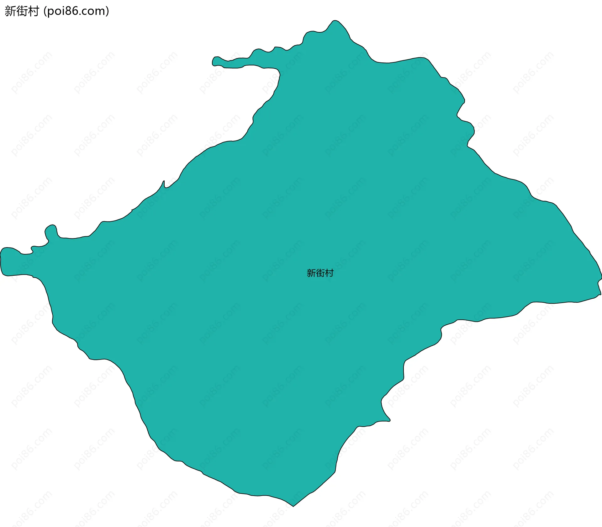 新街村边界地图