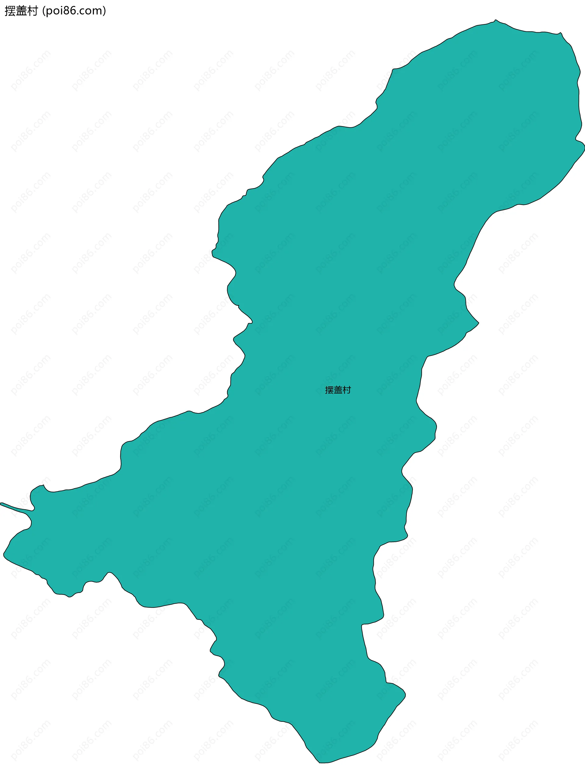 摆盖村边界地图