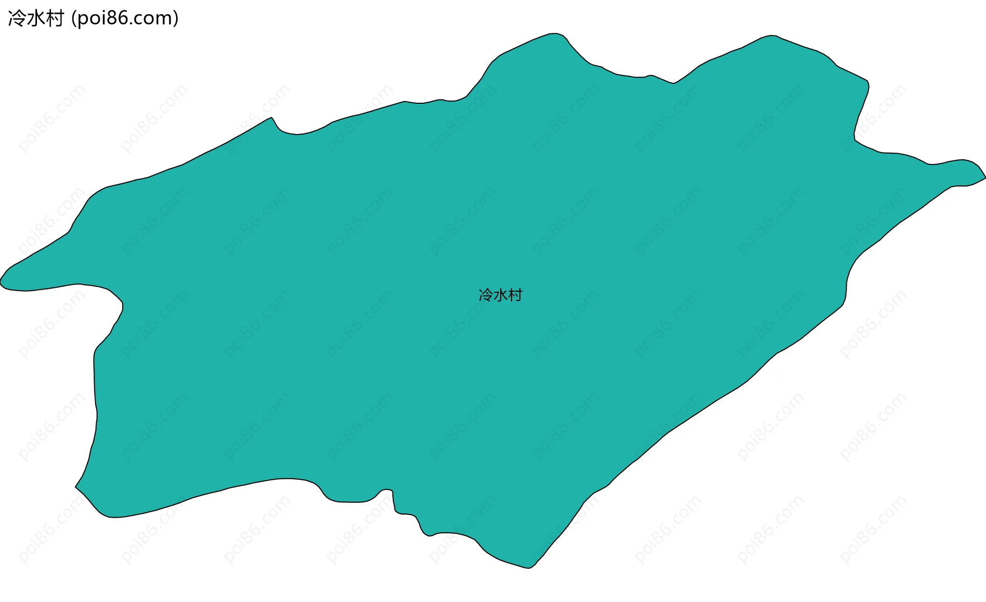 冷水村边界地图