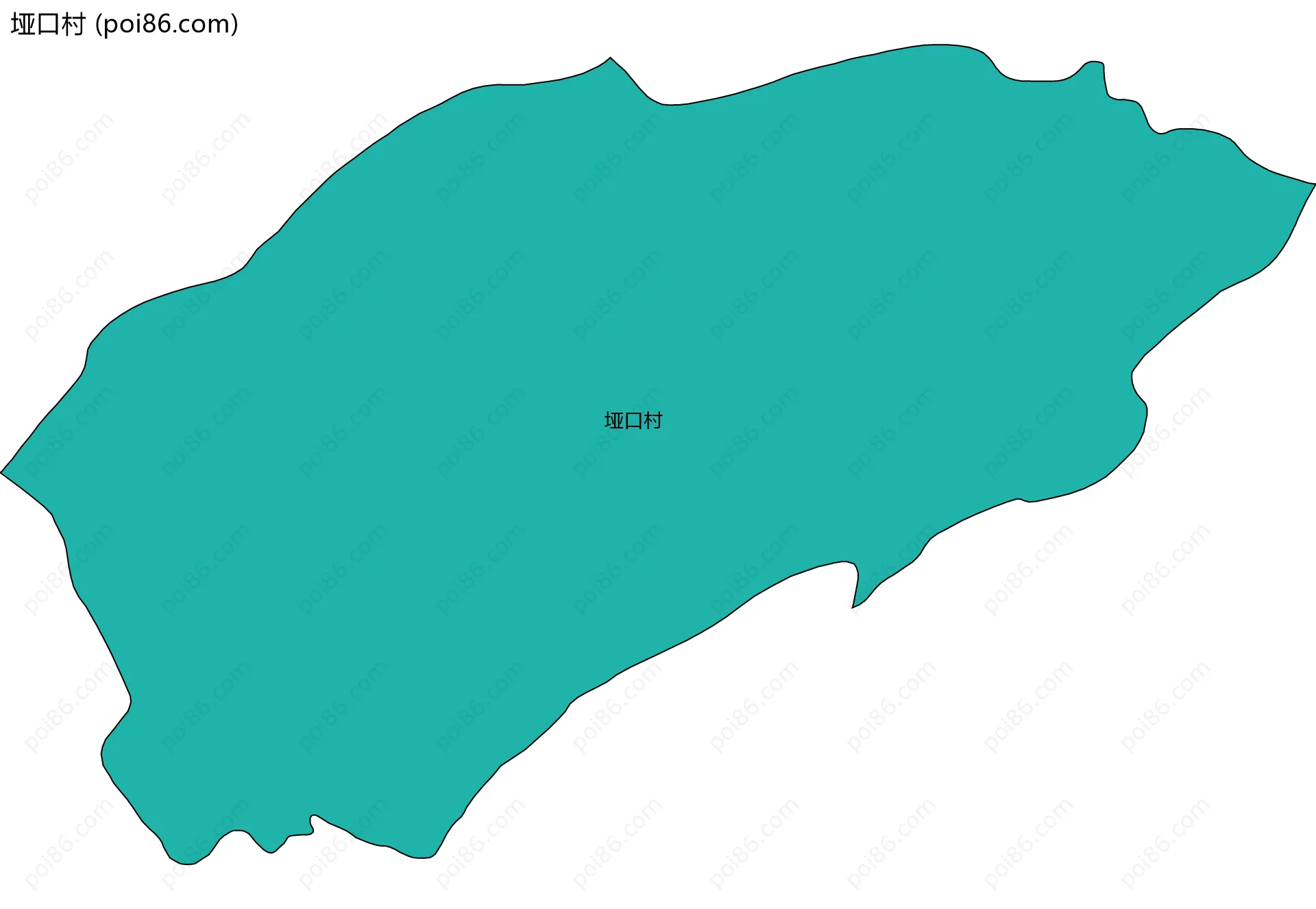 垭口村边界地图