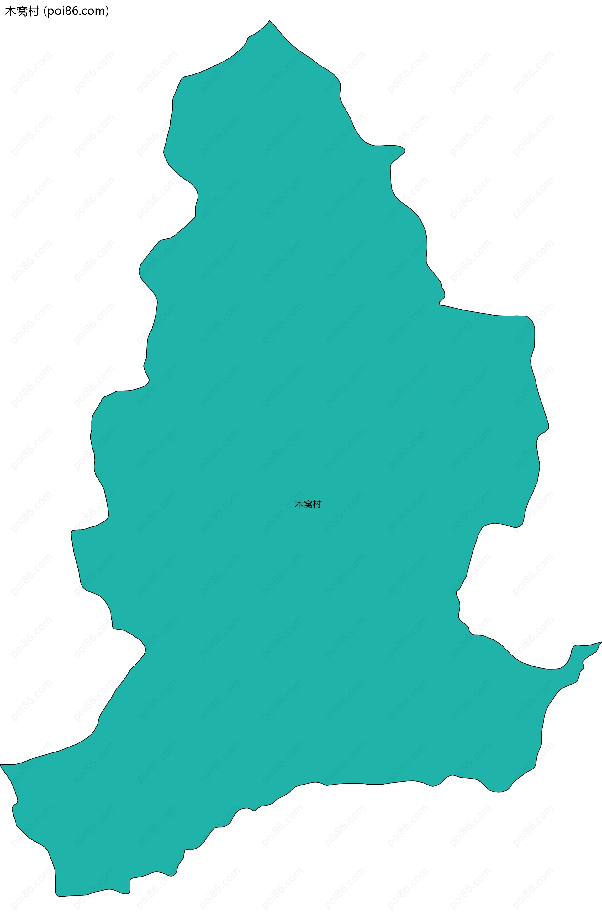 木窝村边界地图