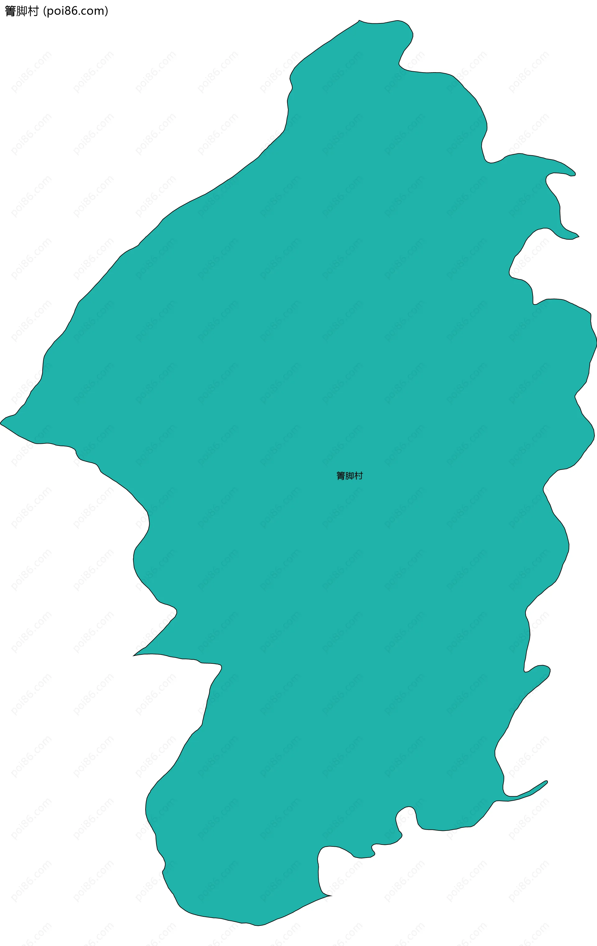 箐脚村边界地图