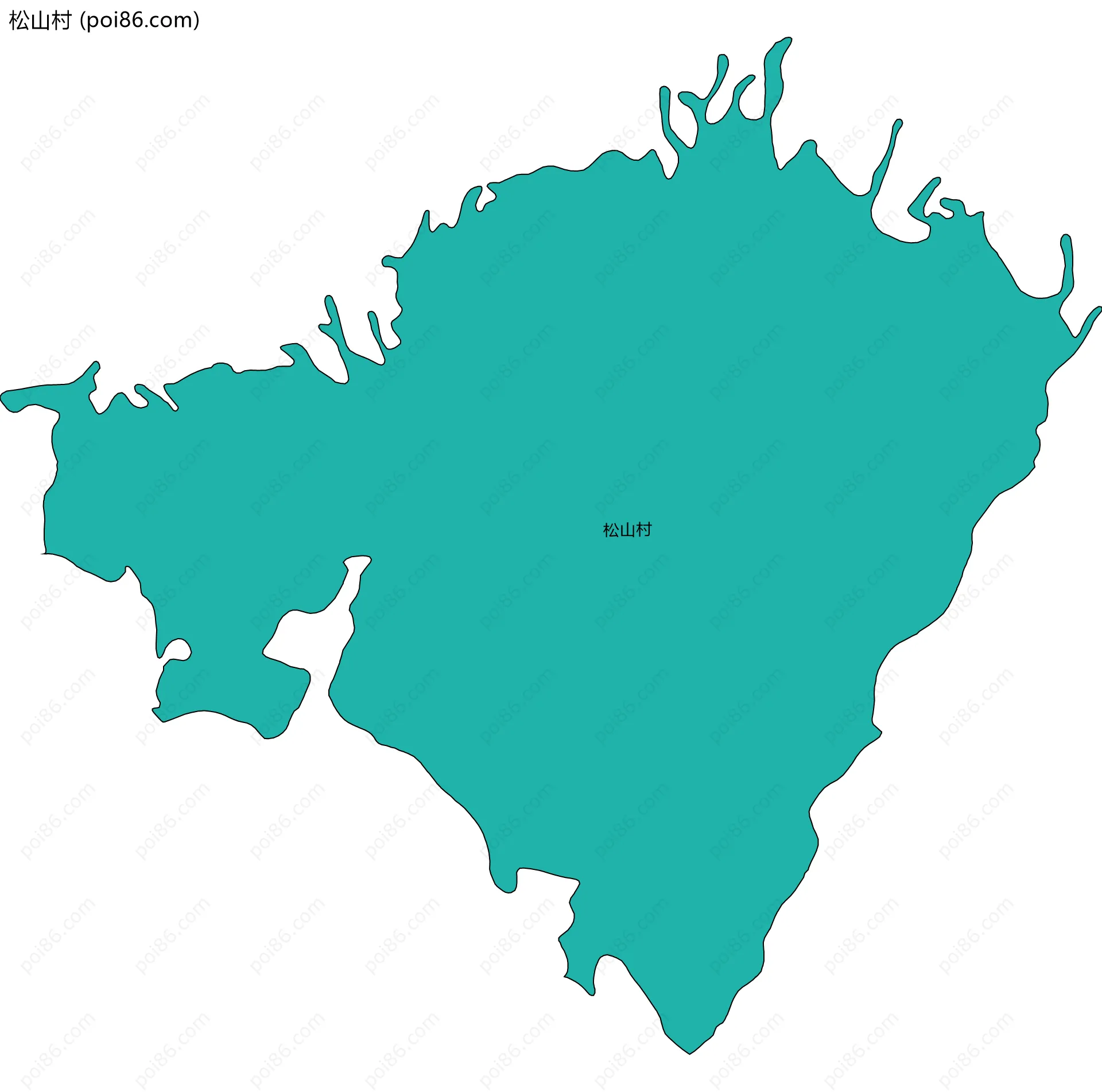 松山村边界地图