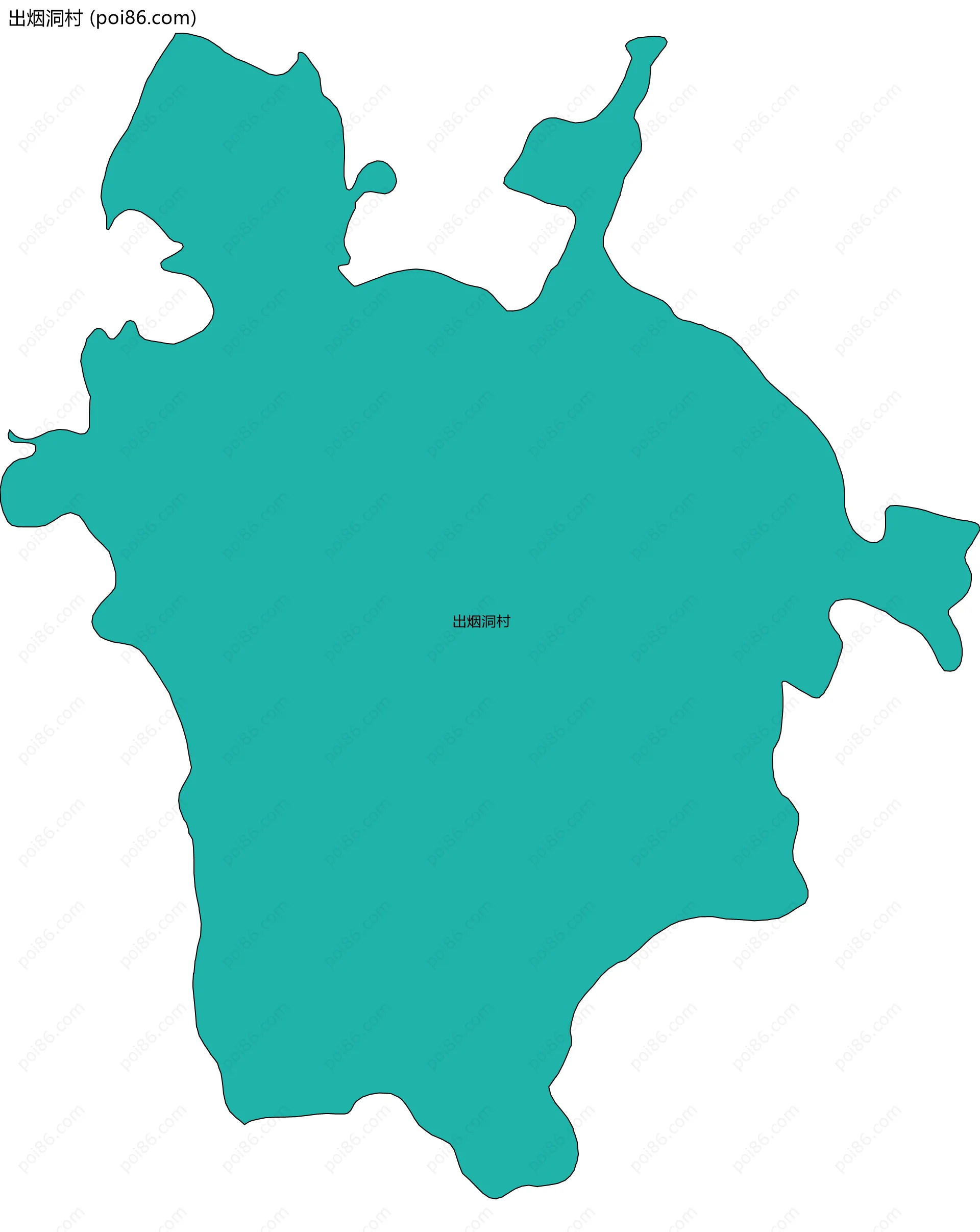 出烟洞村边界地图