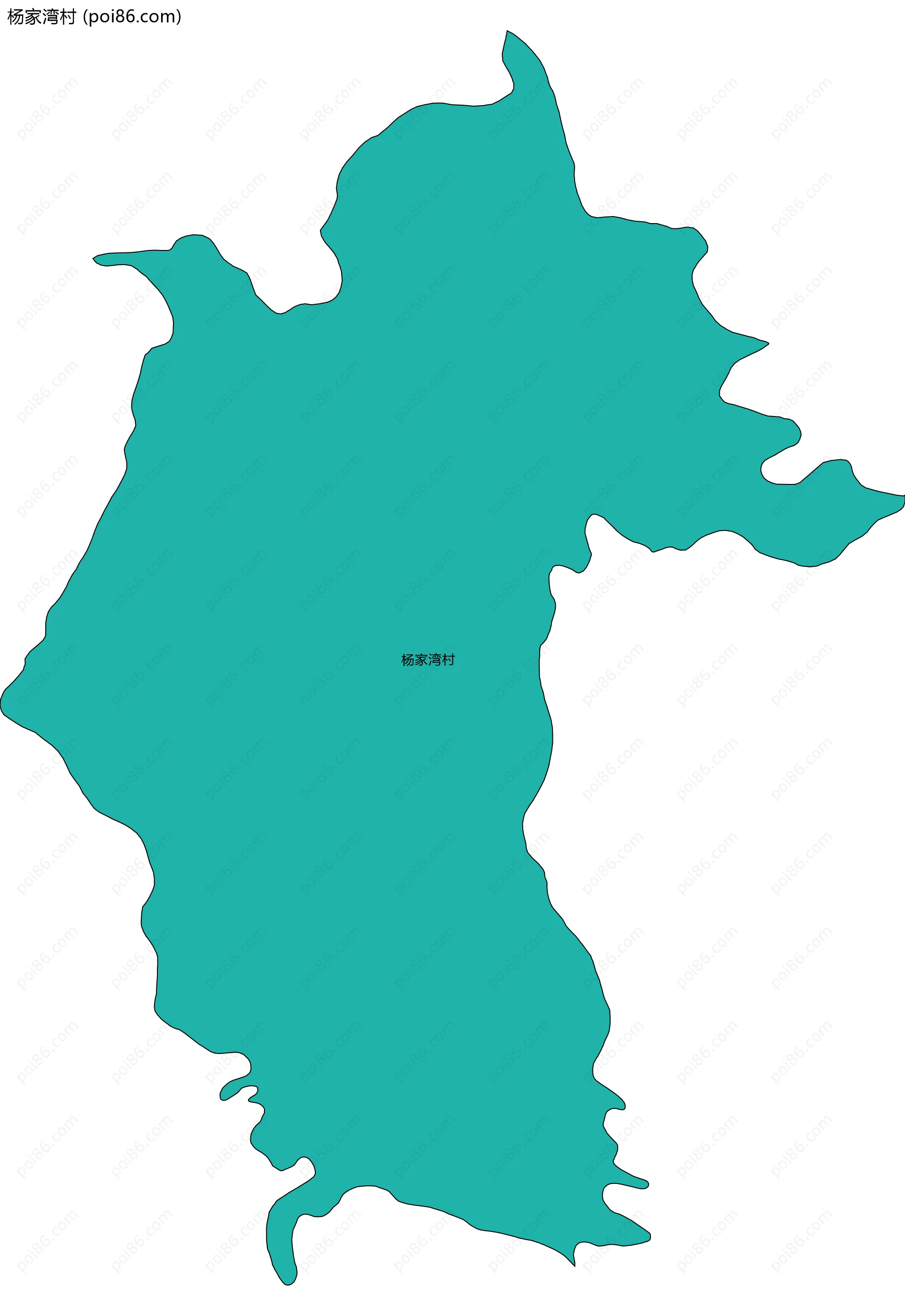 杨家湾村边界地图
