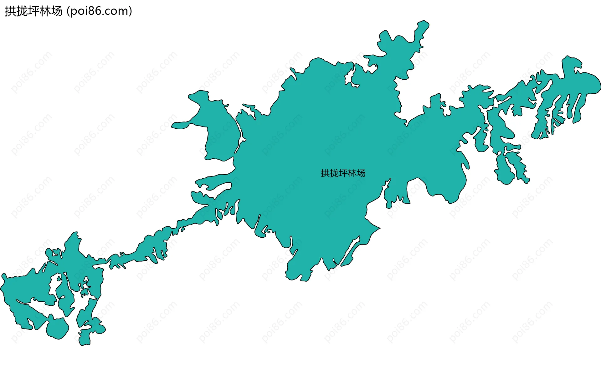 拱拢坪林场边界地图