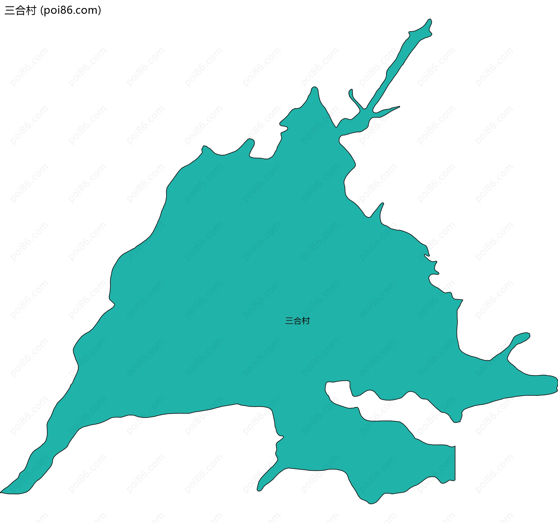 三合村边界地图