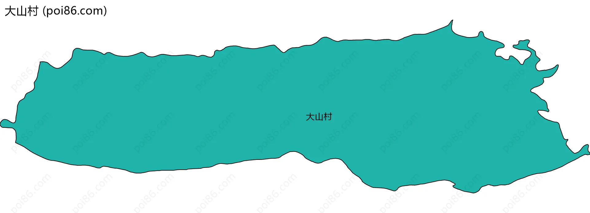 大山村边界地图