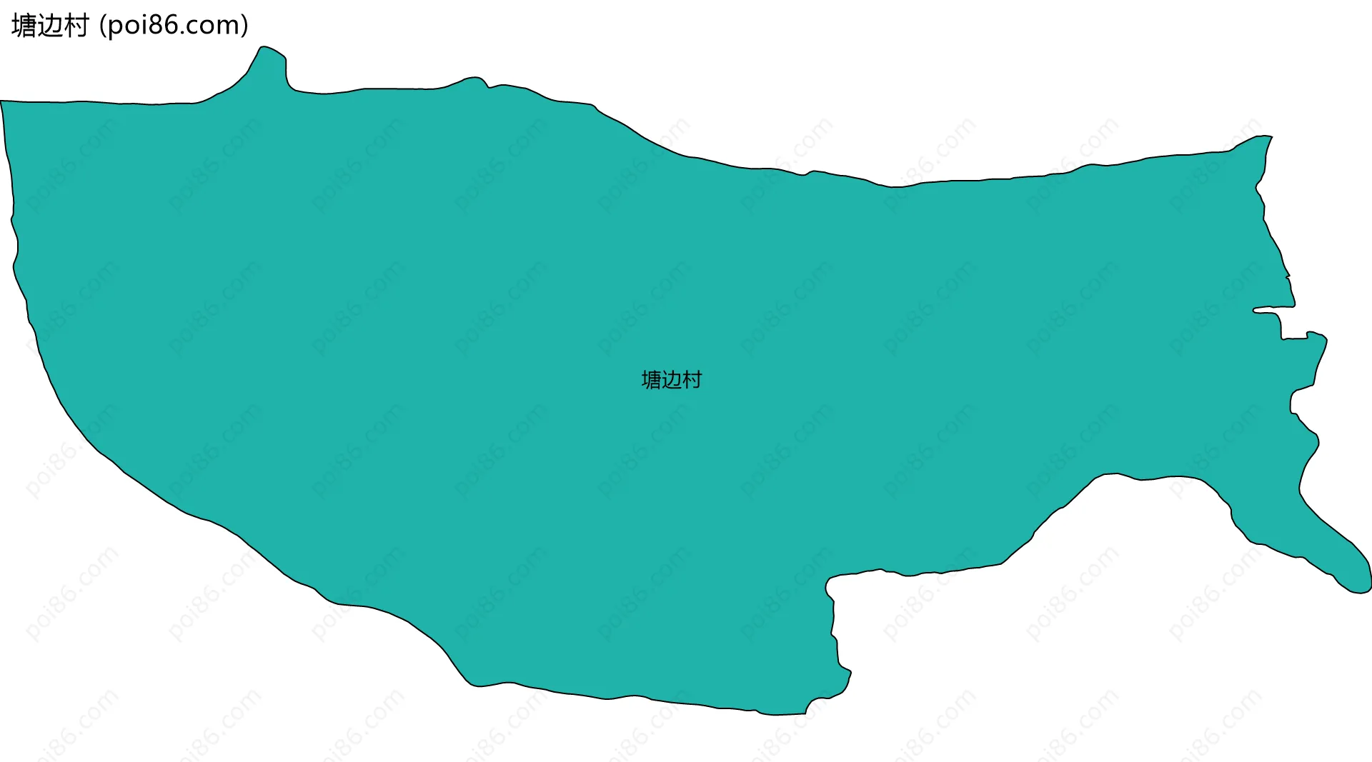 塘边村边界地图