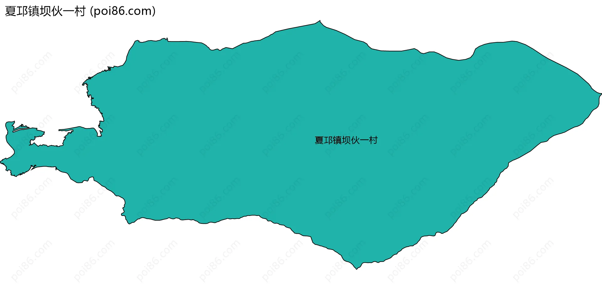 夏邛镇坝伙一村边界地图