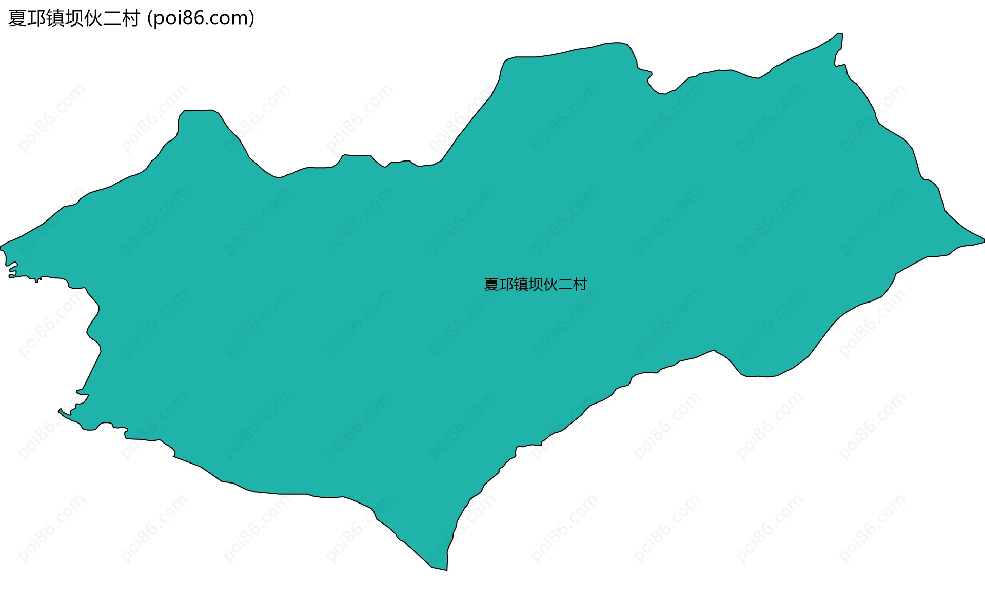 夏邛镇坝伙二村边界地图