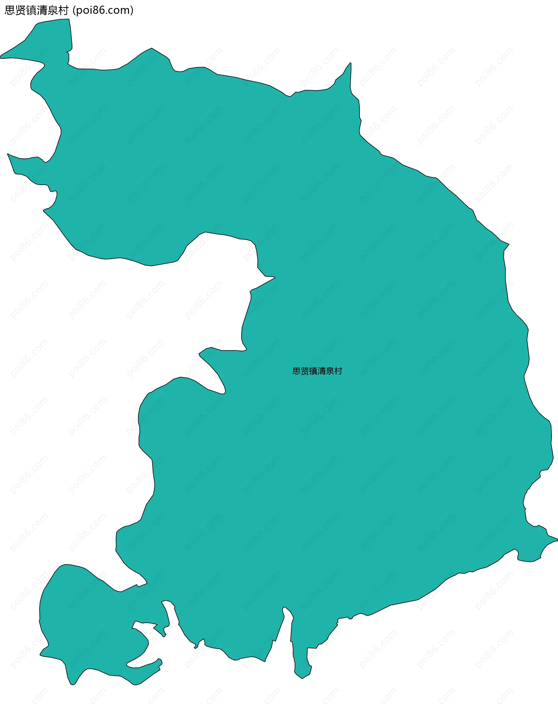 思贤镇清泉村边界地图