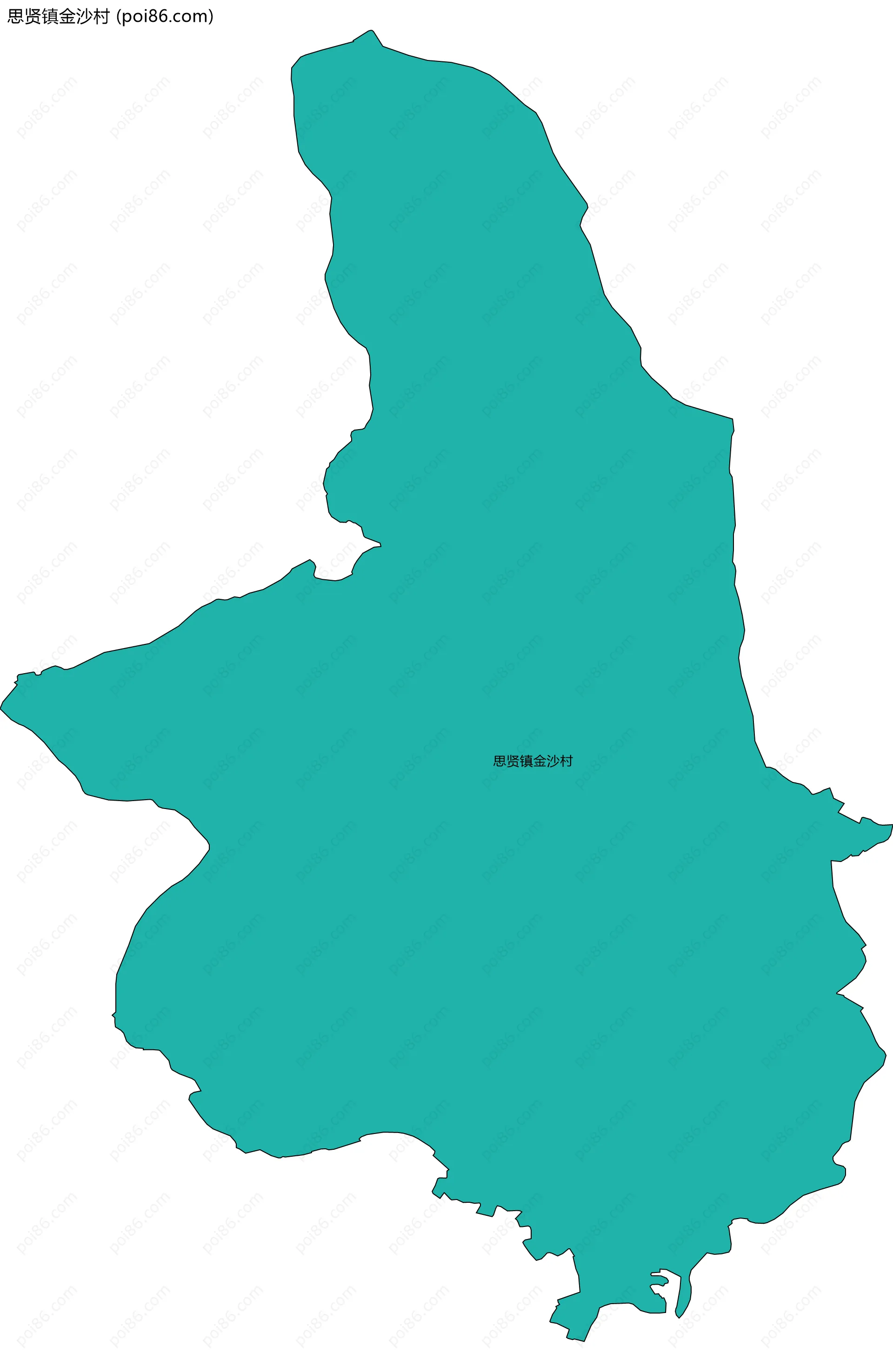 思贤镇金沙村边界地图