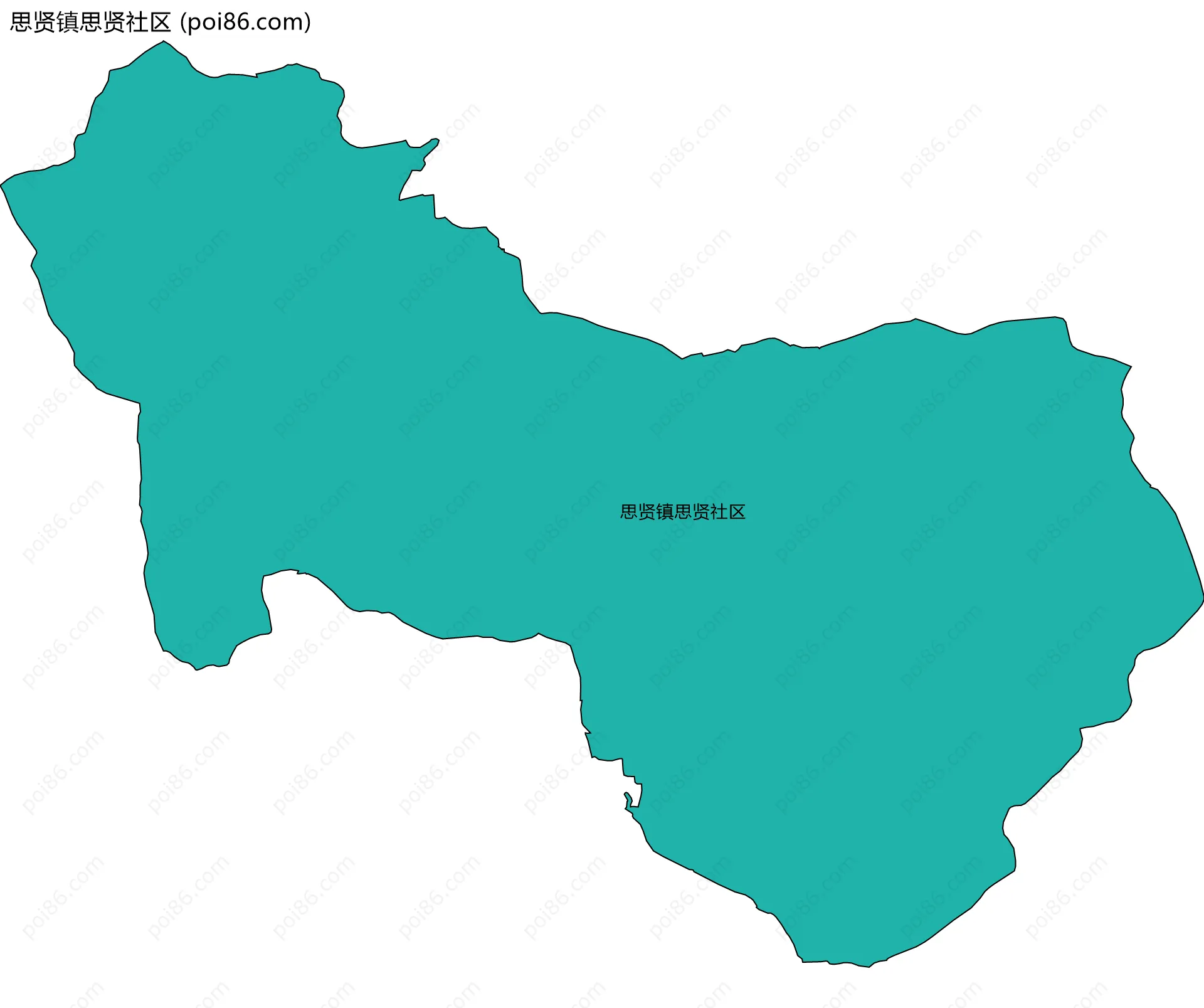 思贤镇思贤社区边界地图
