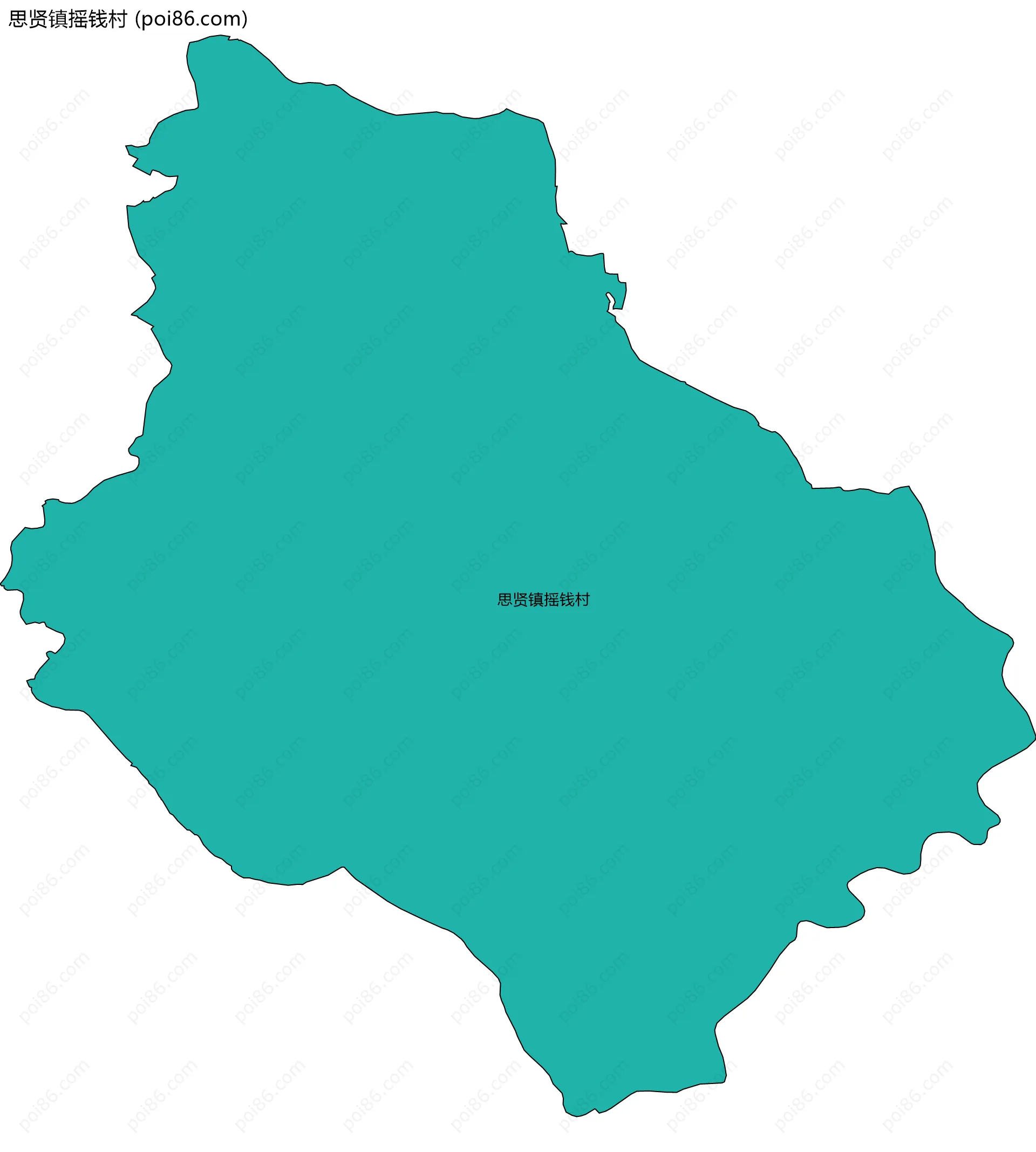 思贤镇摇钱村边界地图