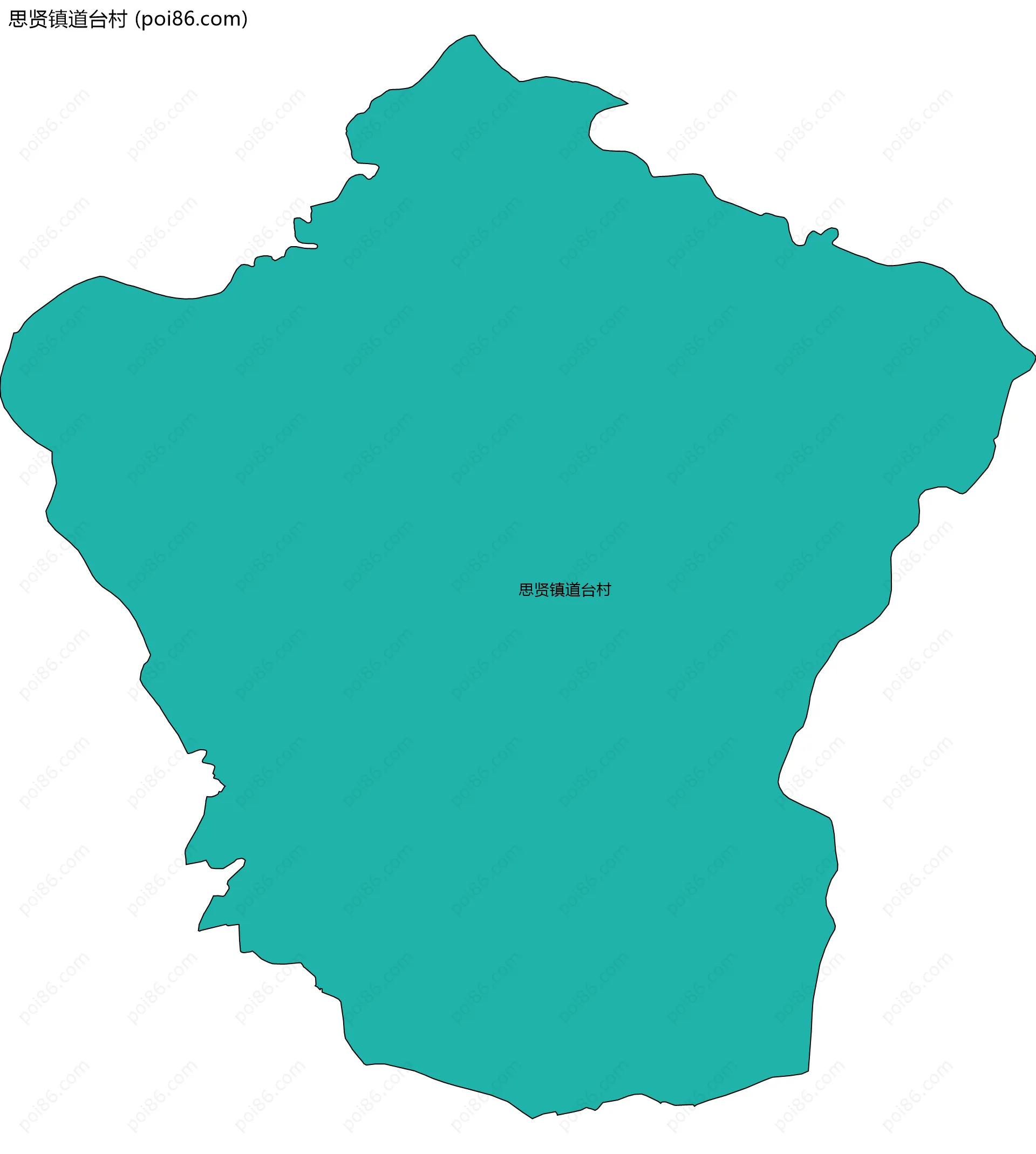 思贤镇道台村边界地图