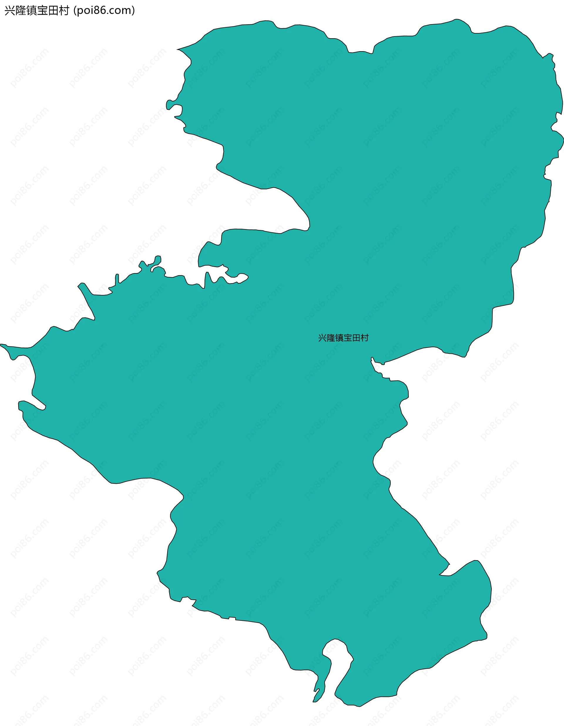 兴隆镇宝田村边界地图