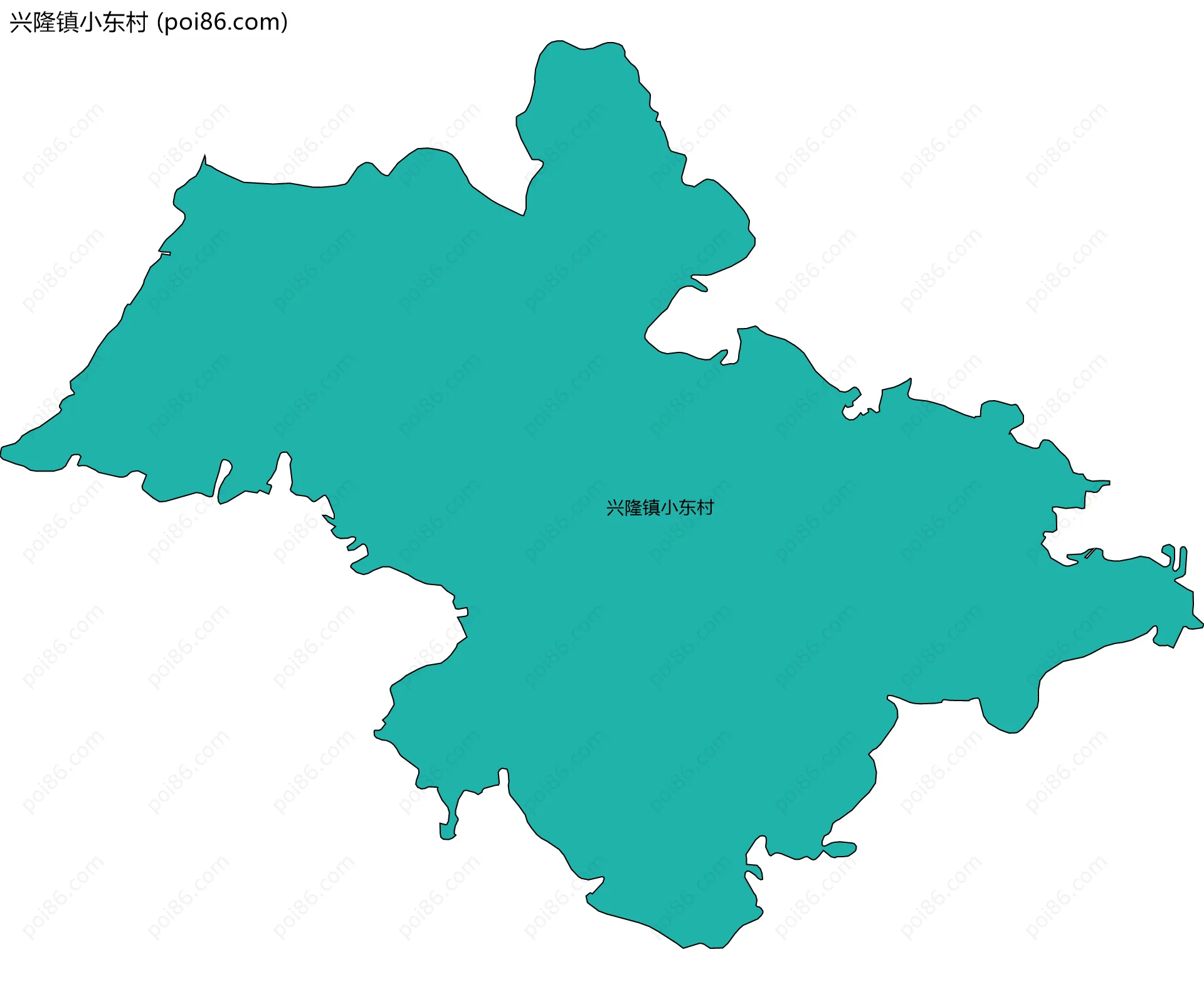 兴隆镇小东村边界地图