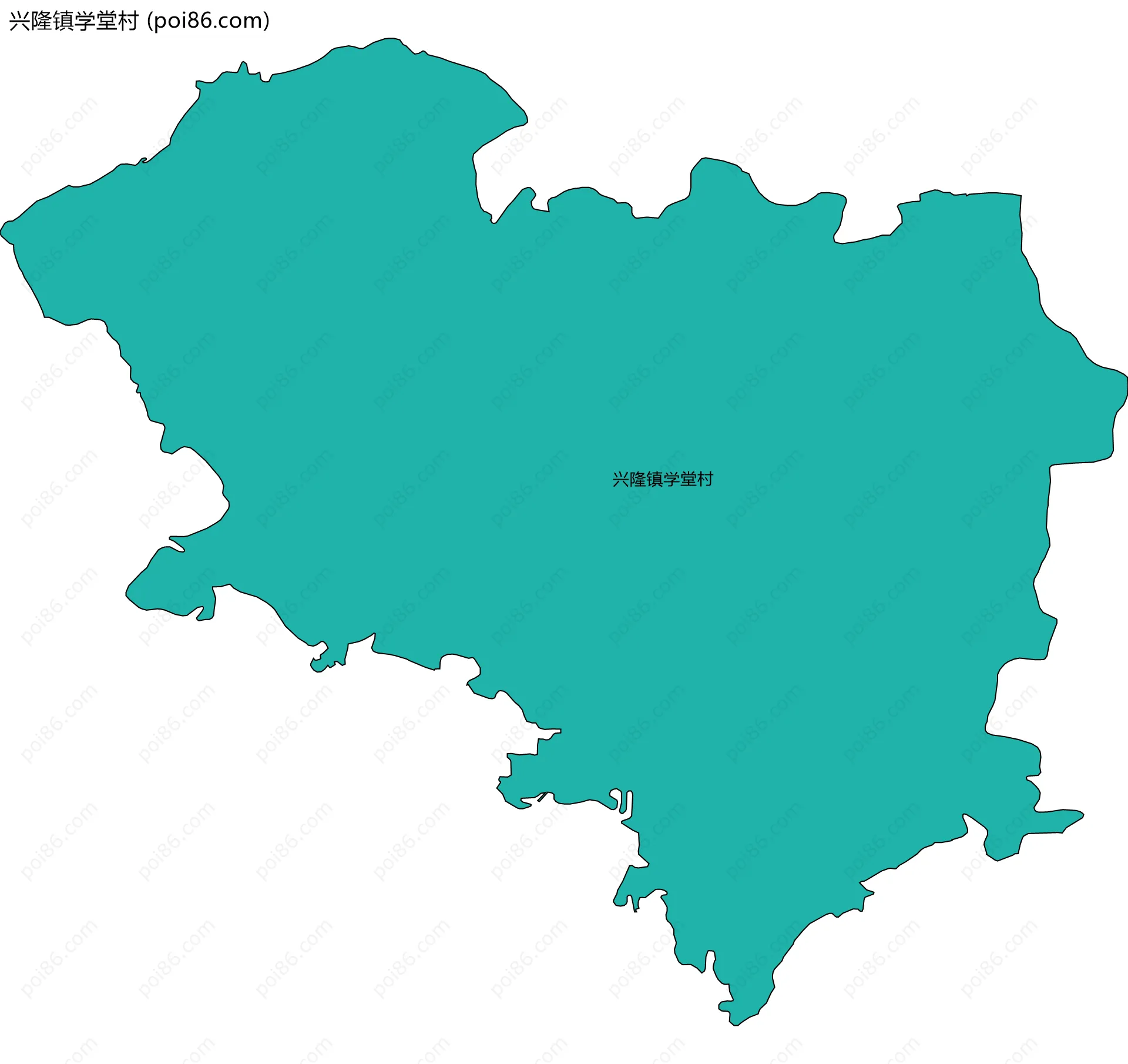 兴隆镇学堂村边界地图