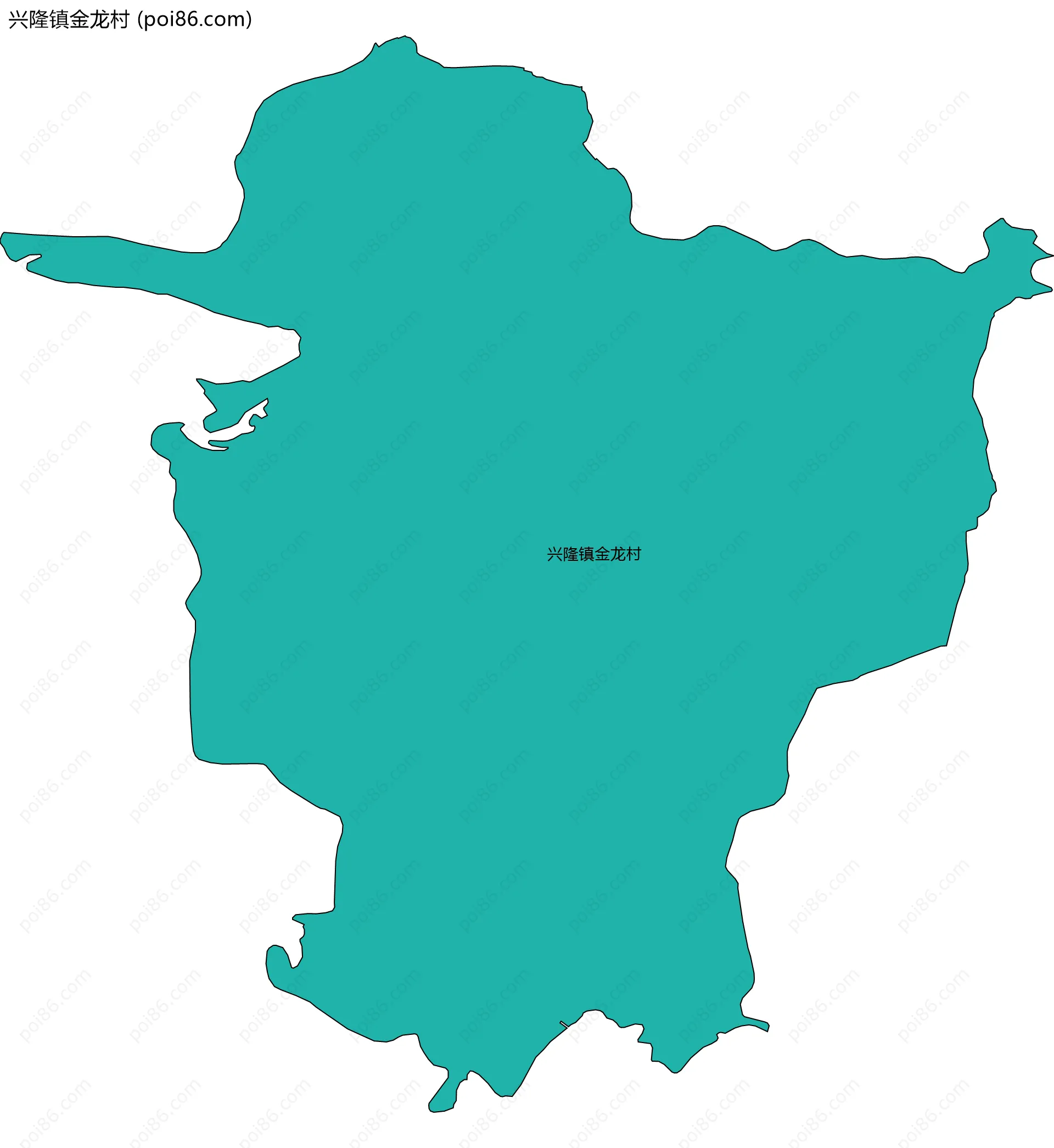 兴隆镇金龙村边界地图