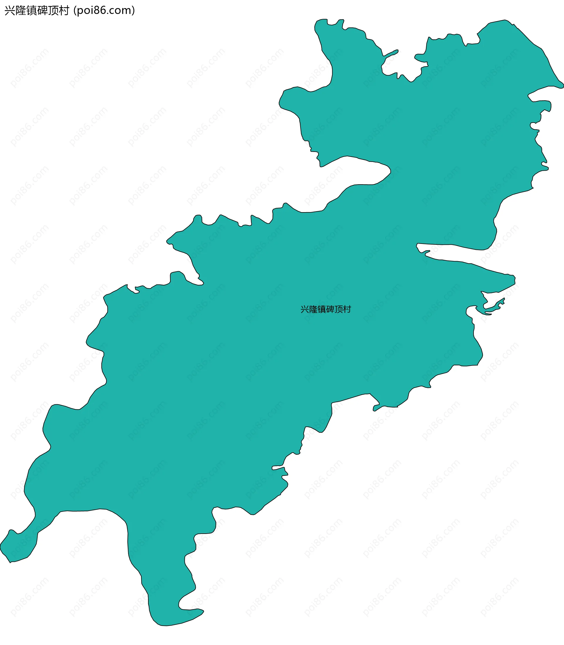 兴隆镇碑顶村边界地图