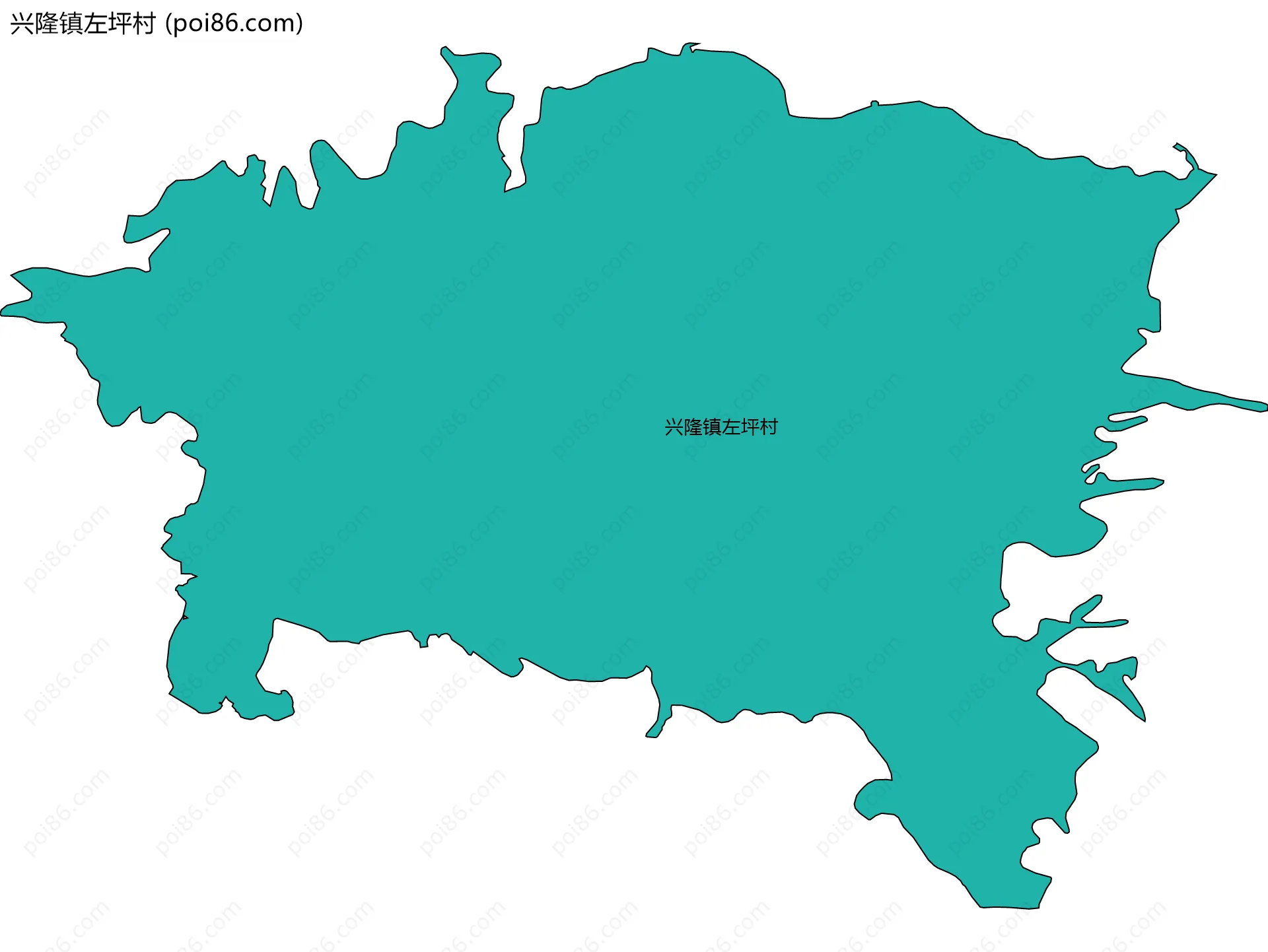 兴隆镇左坪村边界地图