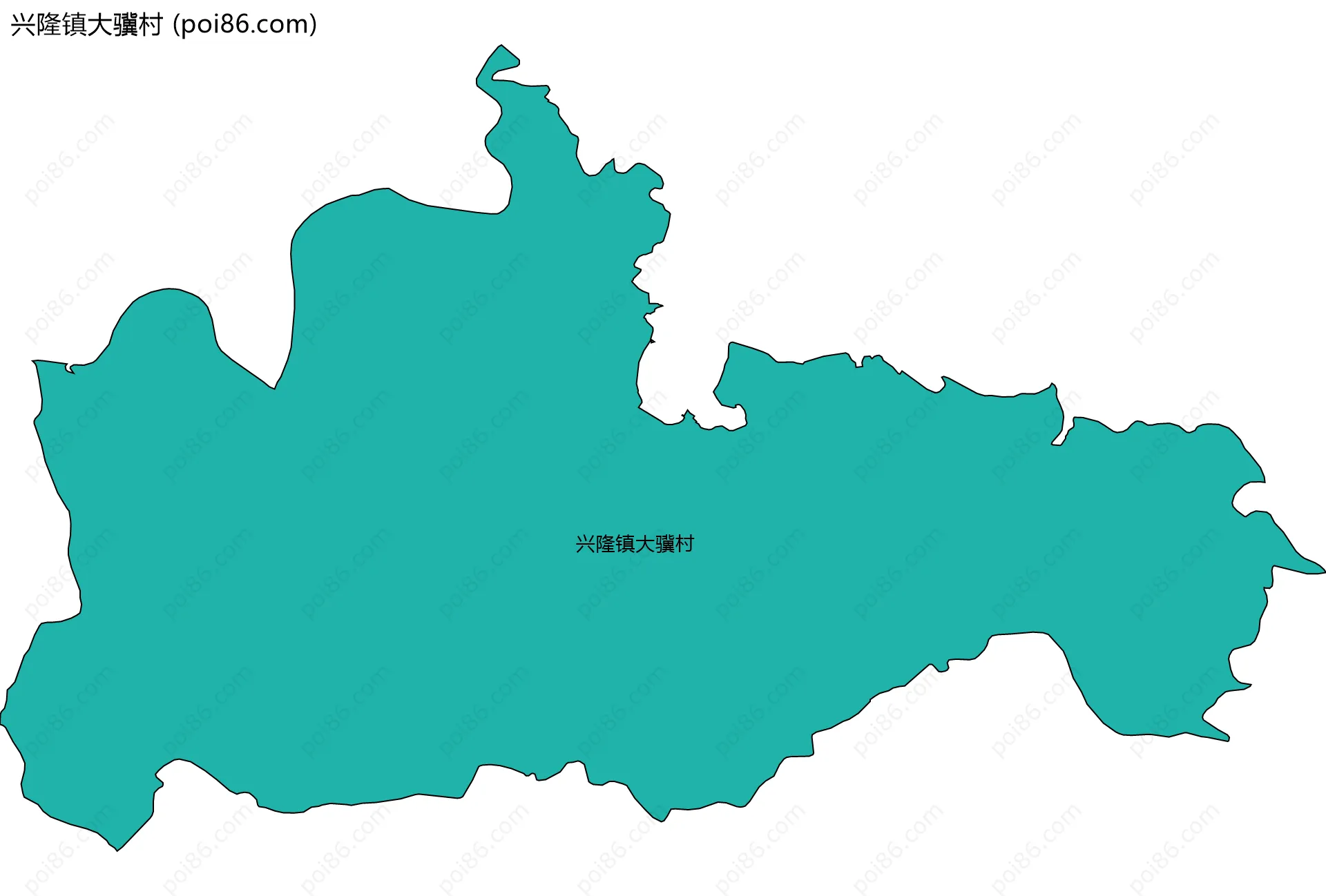 兴隆镇大骥村边界地图