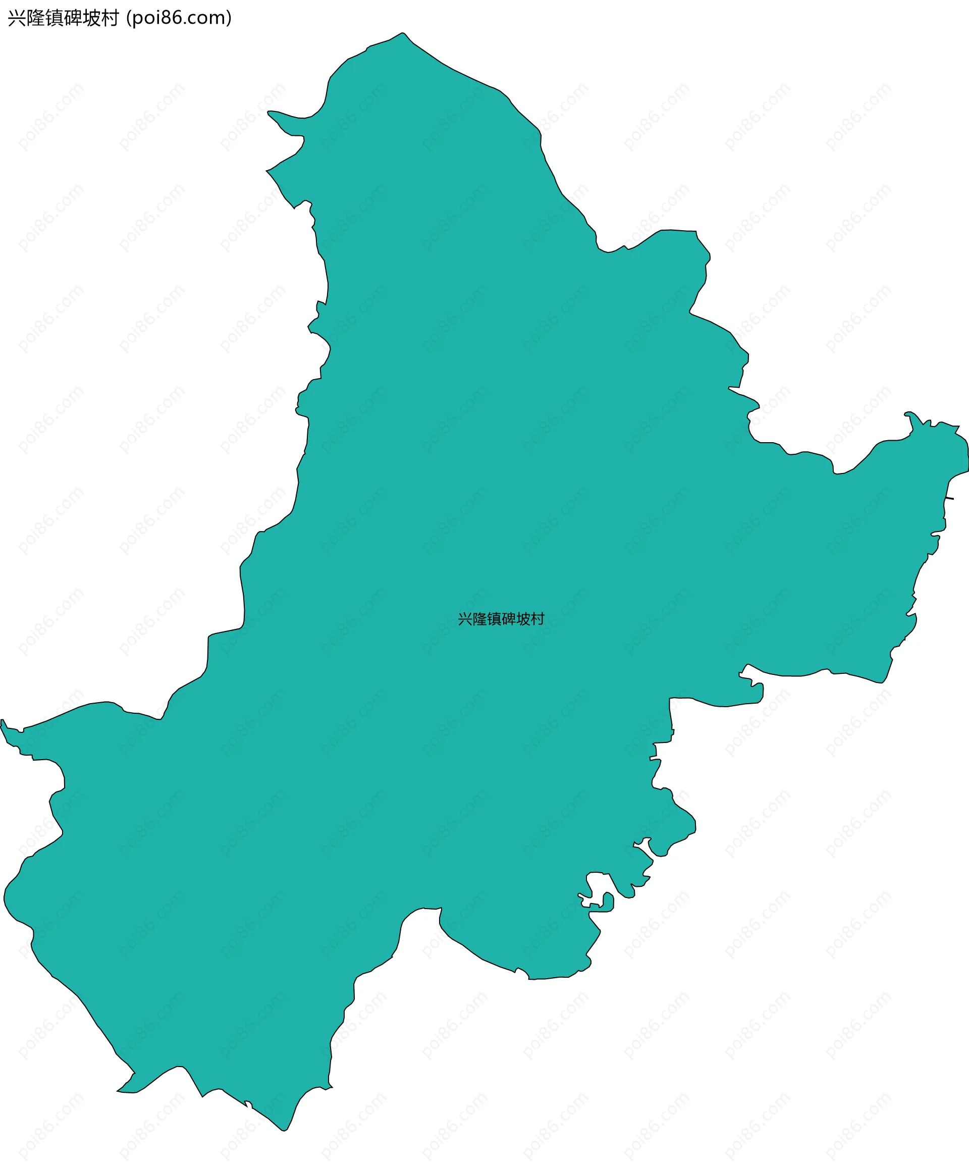 兴隆镇碑坡村边界地图