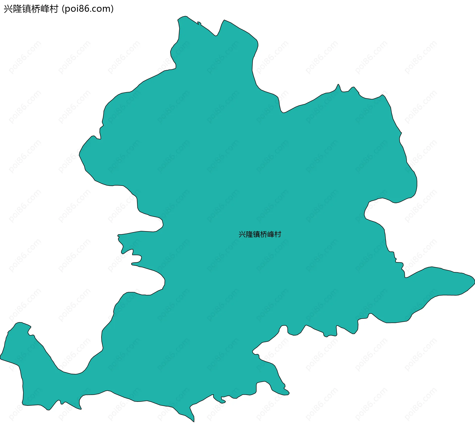 兴隆镇桥峰村边界地图