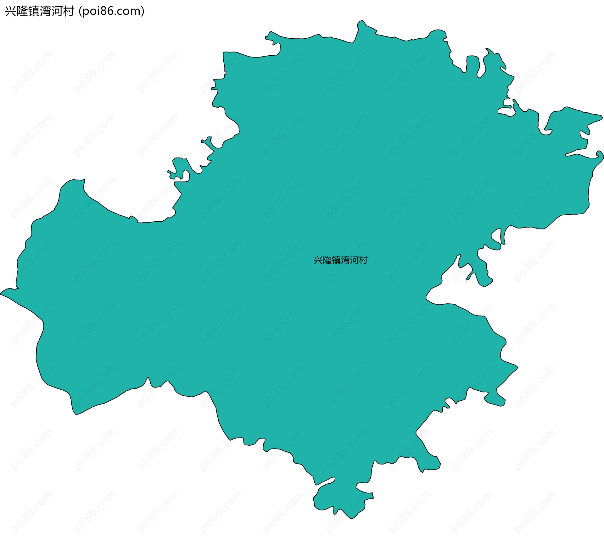 兴隆镇湾河村边界地图