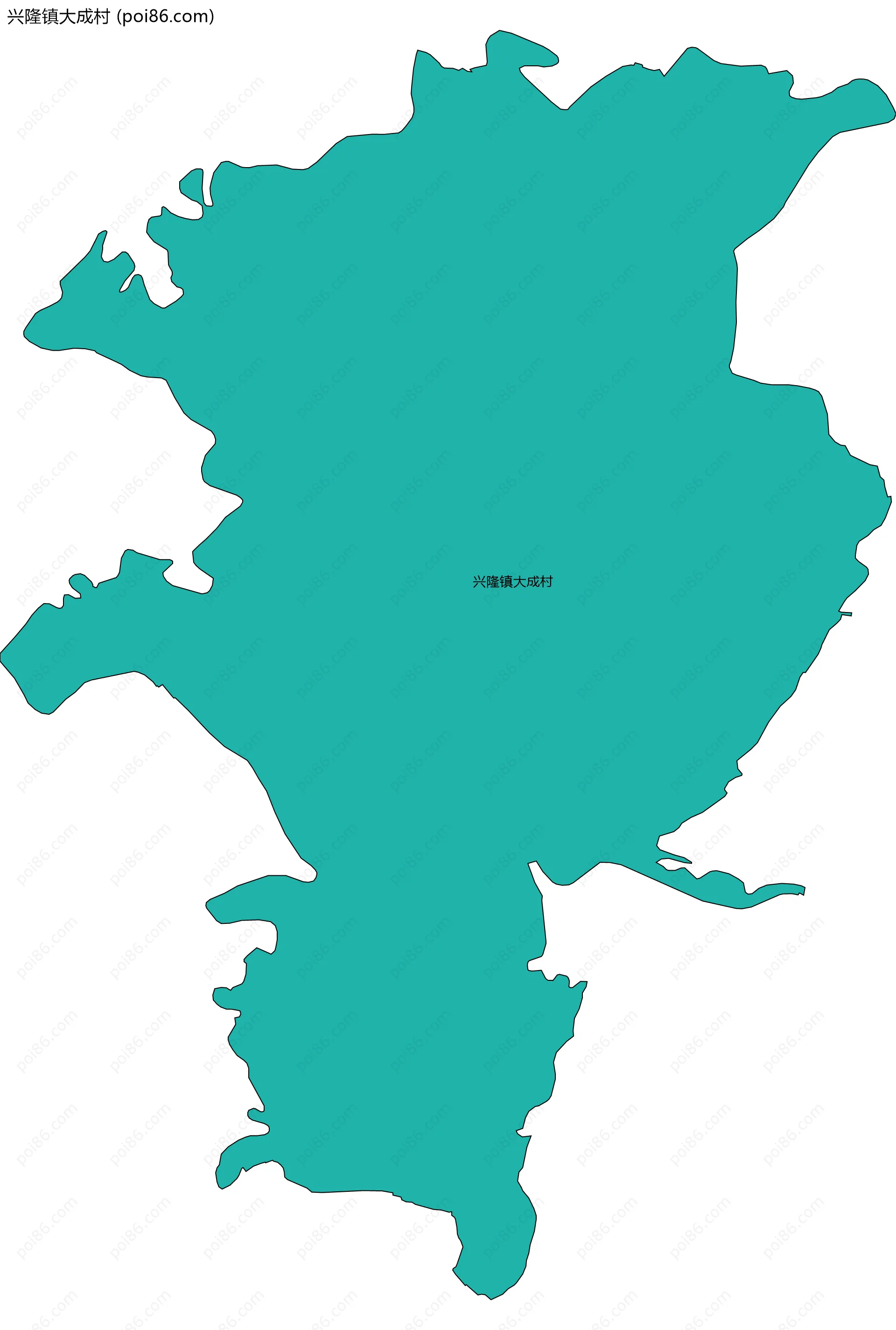 兴隆镇大成村边界地图