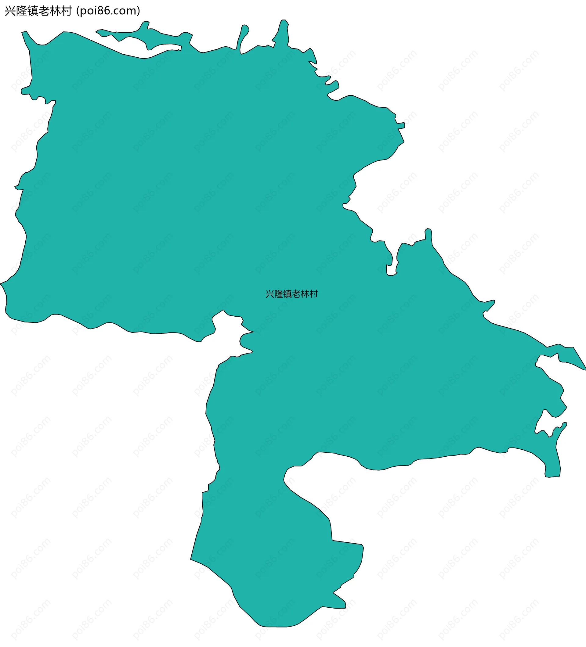 兴隆镇老林村边界地图