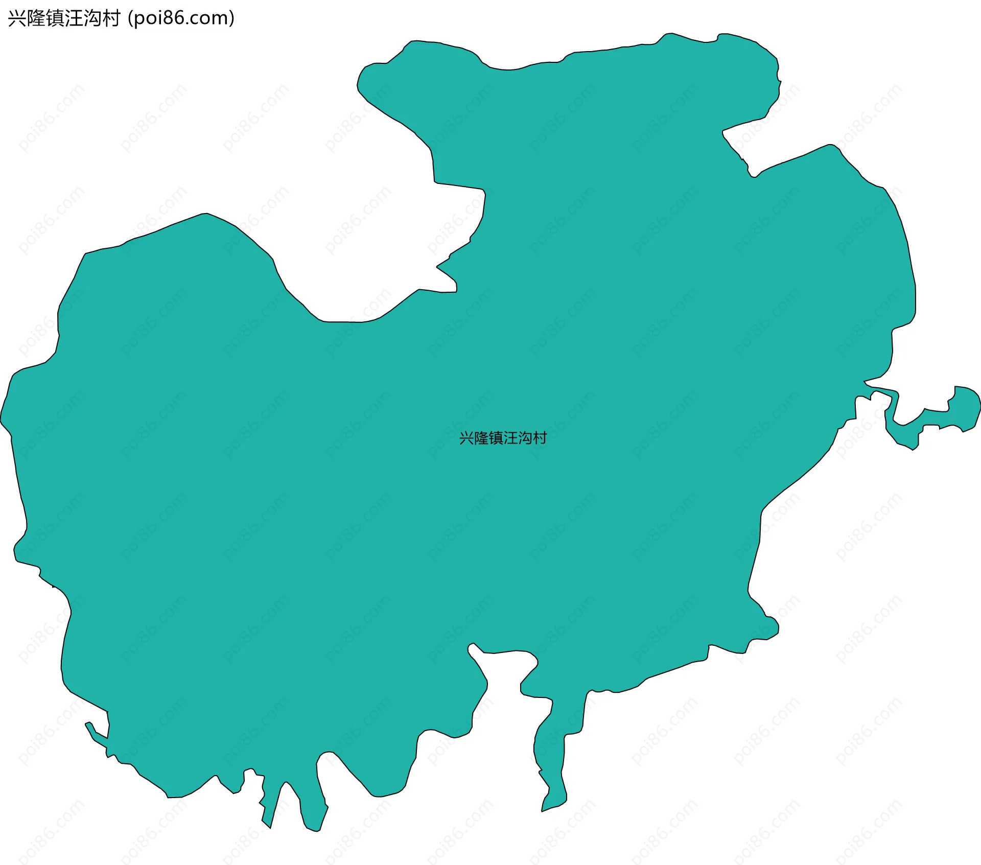 兴隆镇汪沟村边界地图