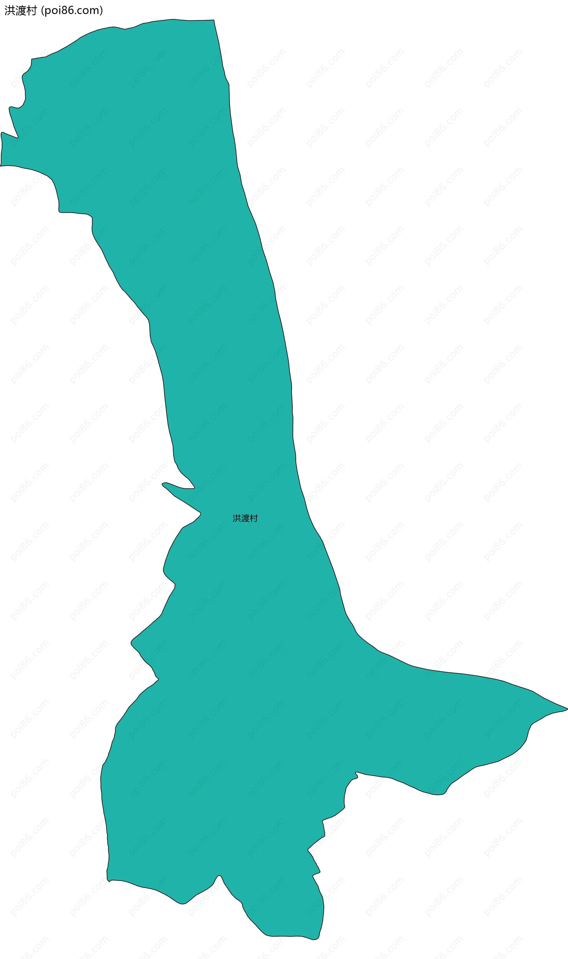 洪渡村边界地图