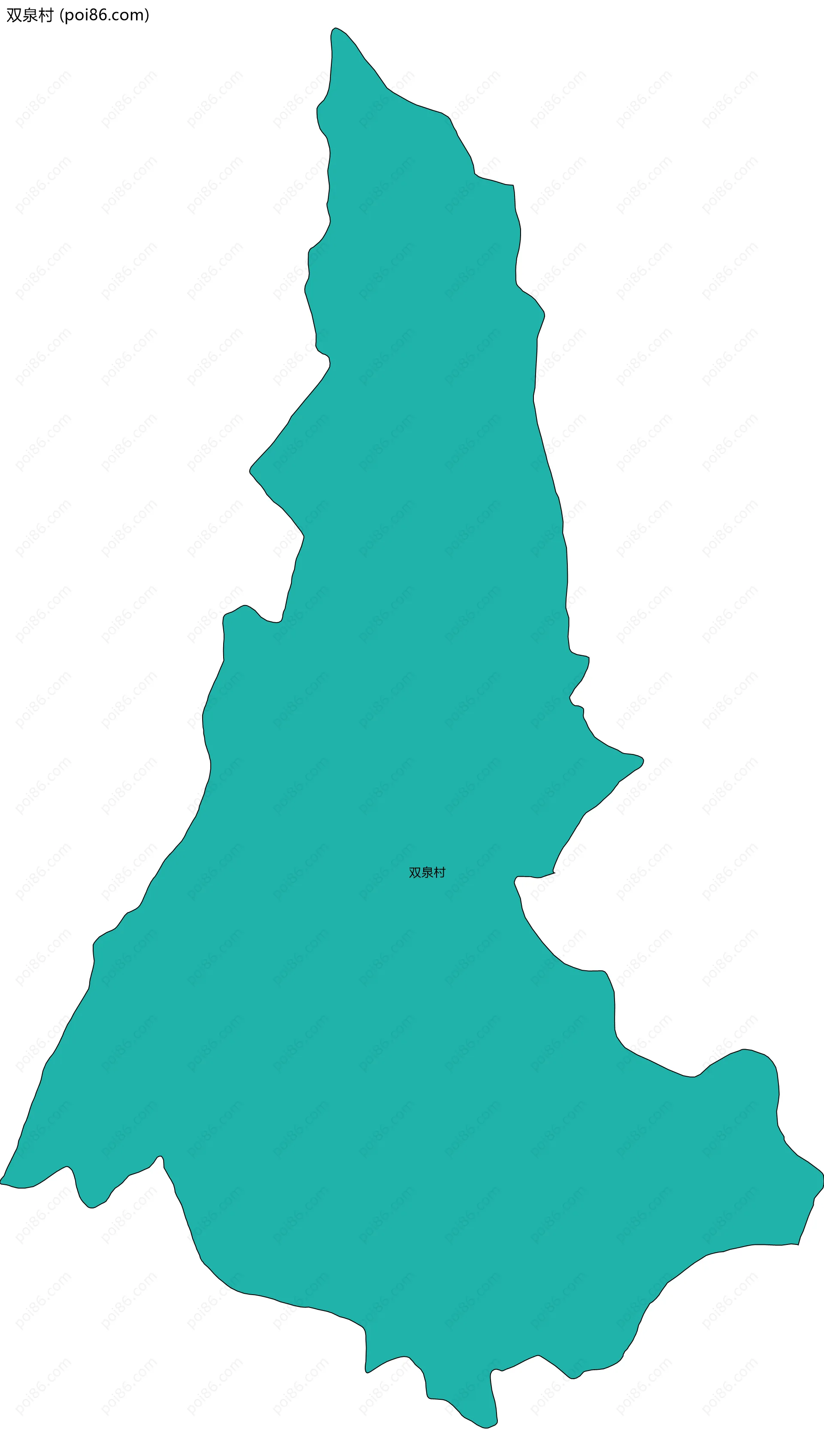 双泉村边界地图