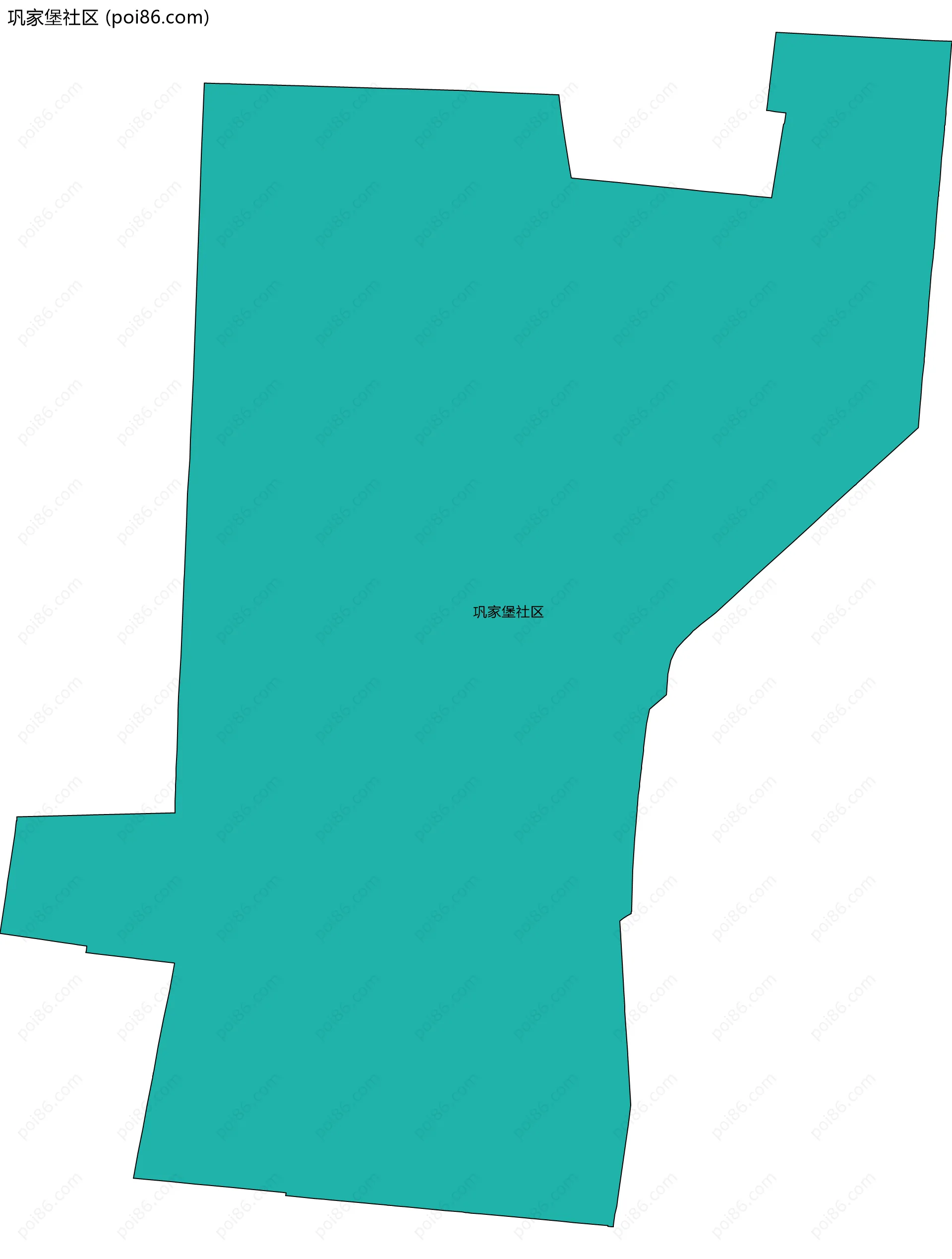 巩家堡社区边界地图