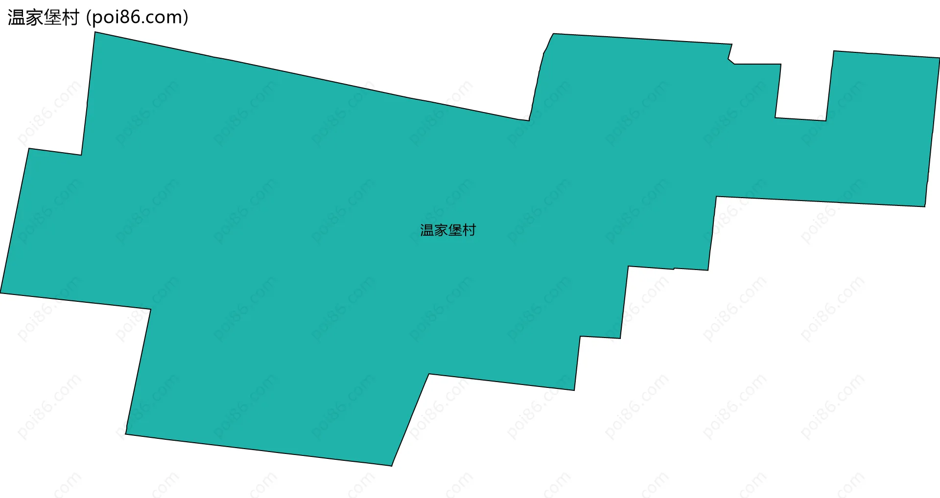 温家堡村边界地图