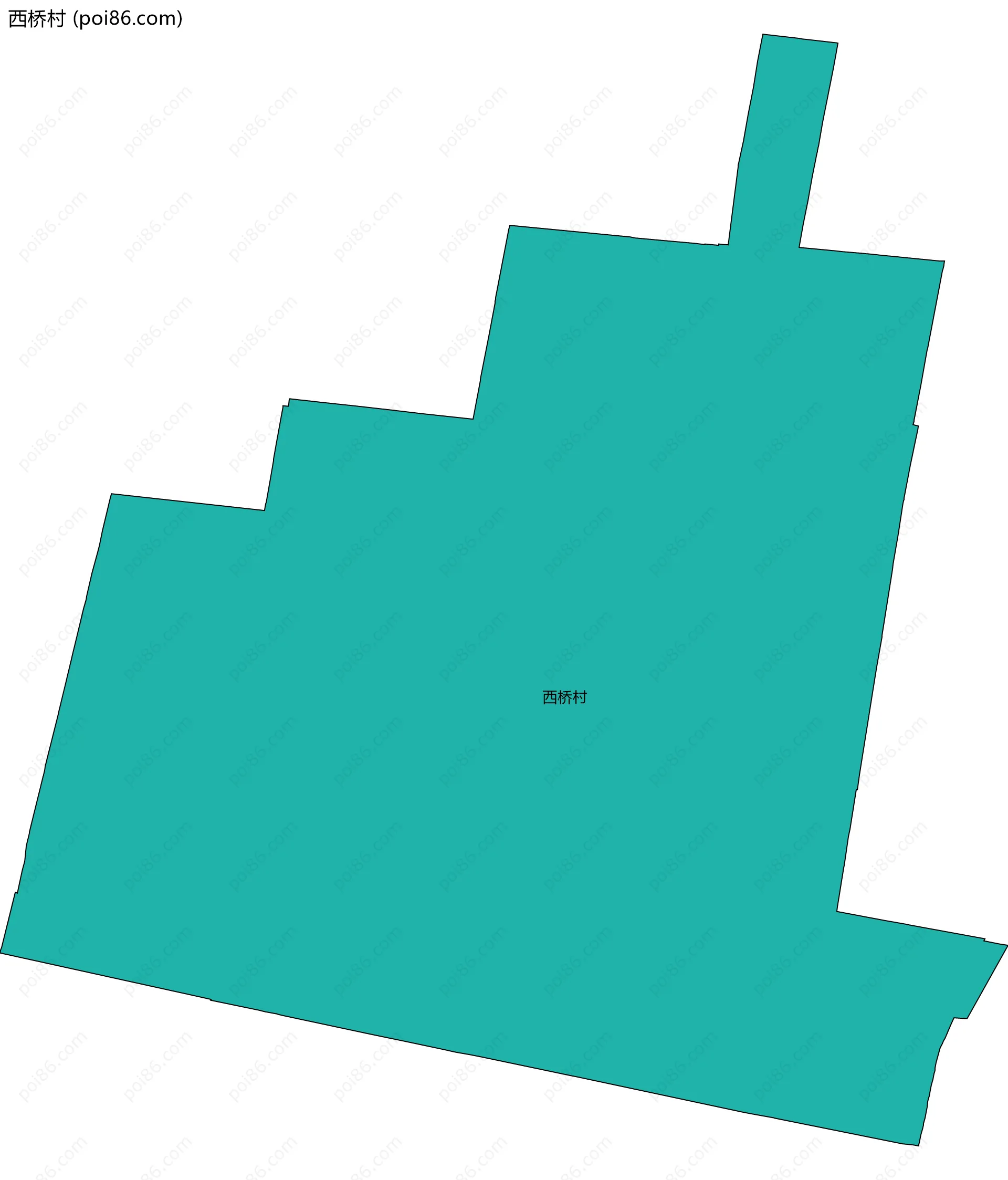 西桥村边界地图