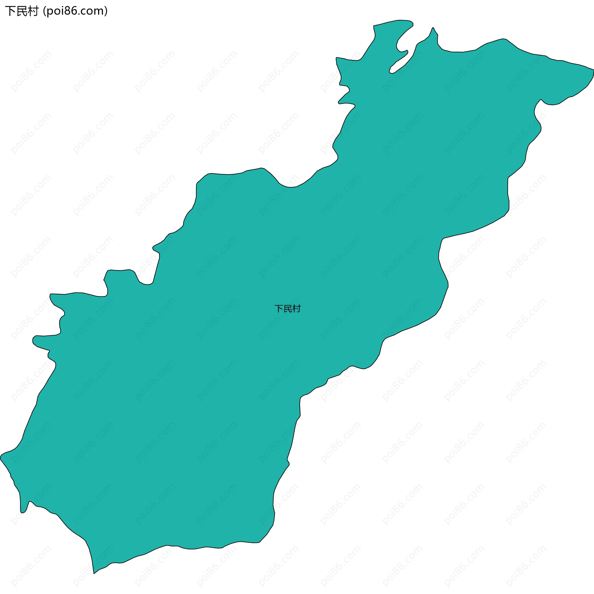 下民村边界地图