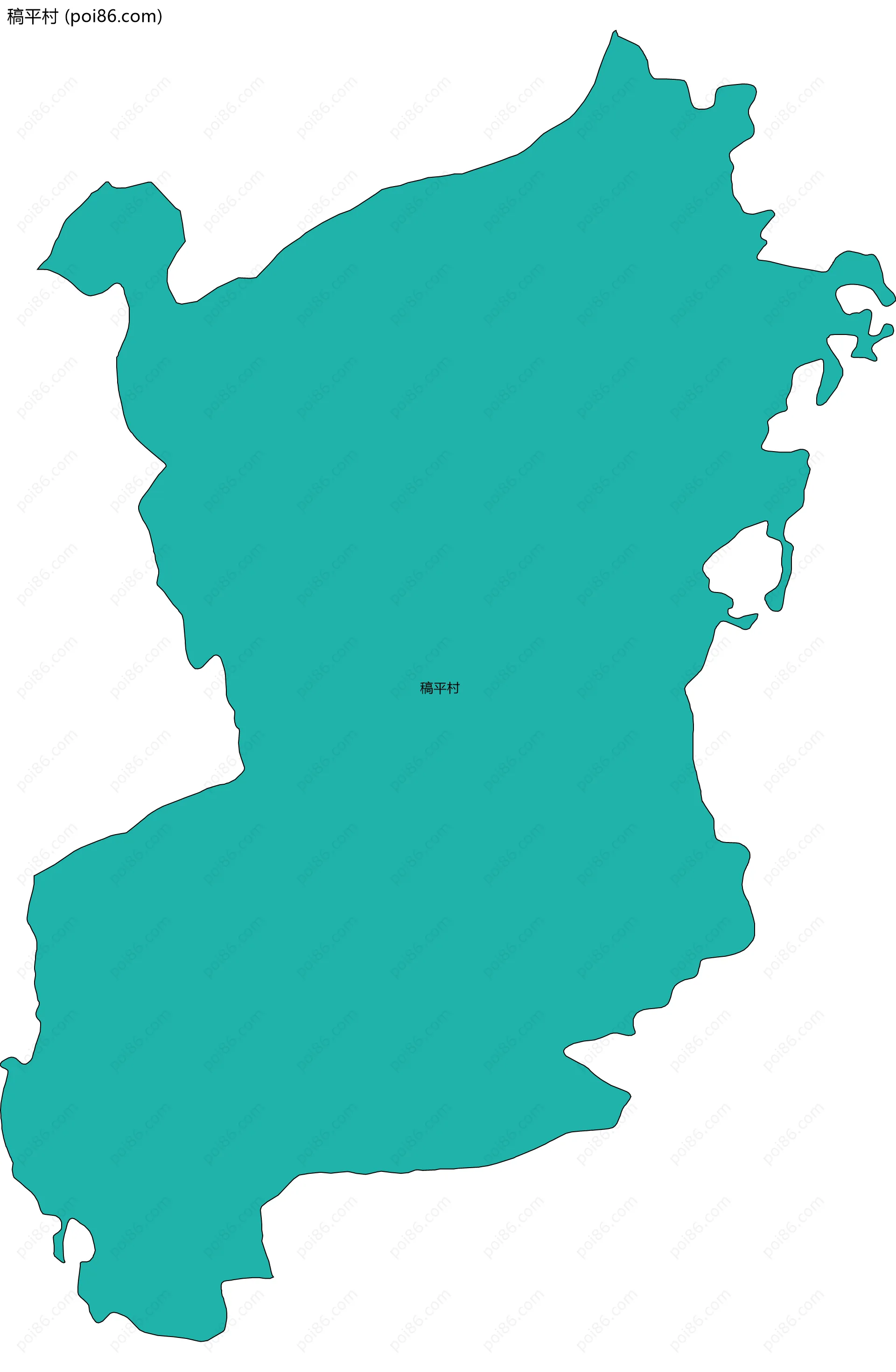 稿平村边界地图