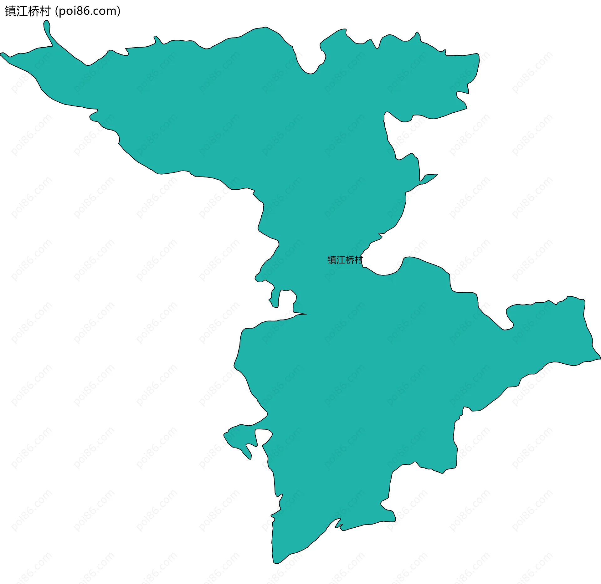 镇江桥村边界地图