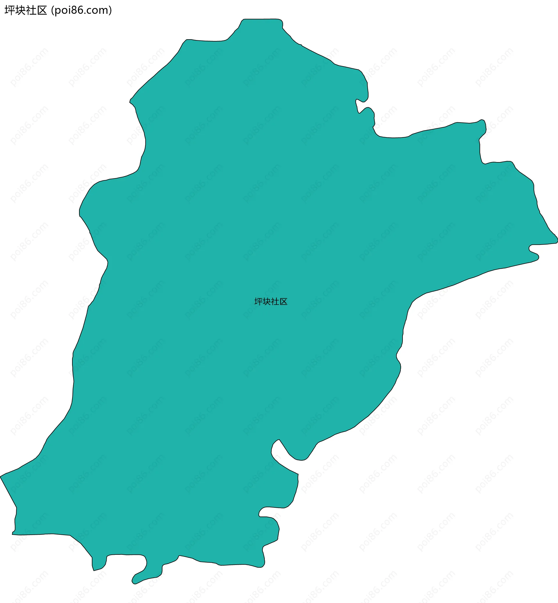 坪块社区边界地图