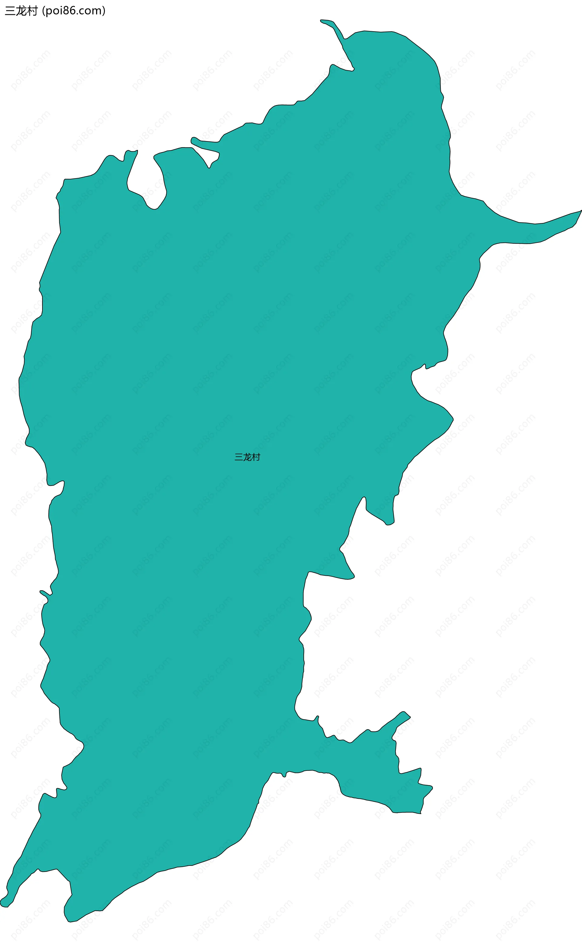 三龙村边界地图