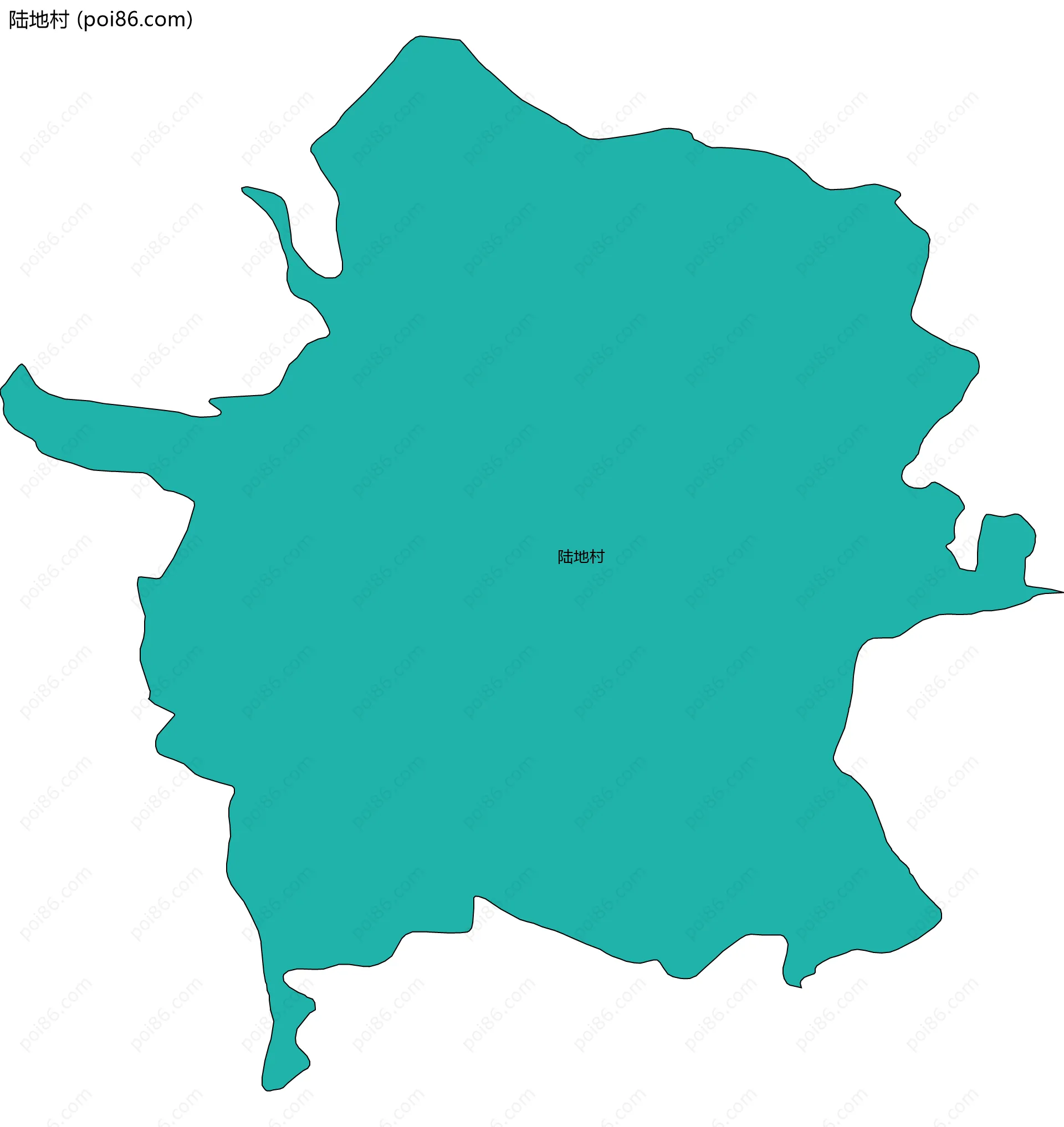陆地村边界地图