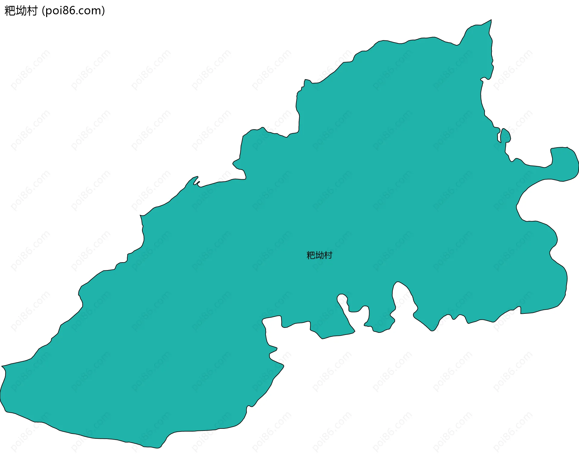 粑坳村边界地图