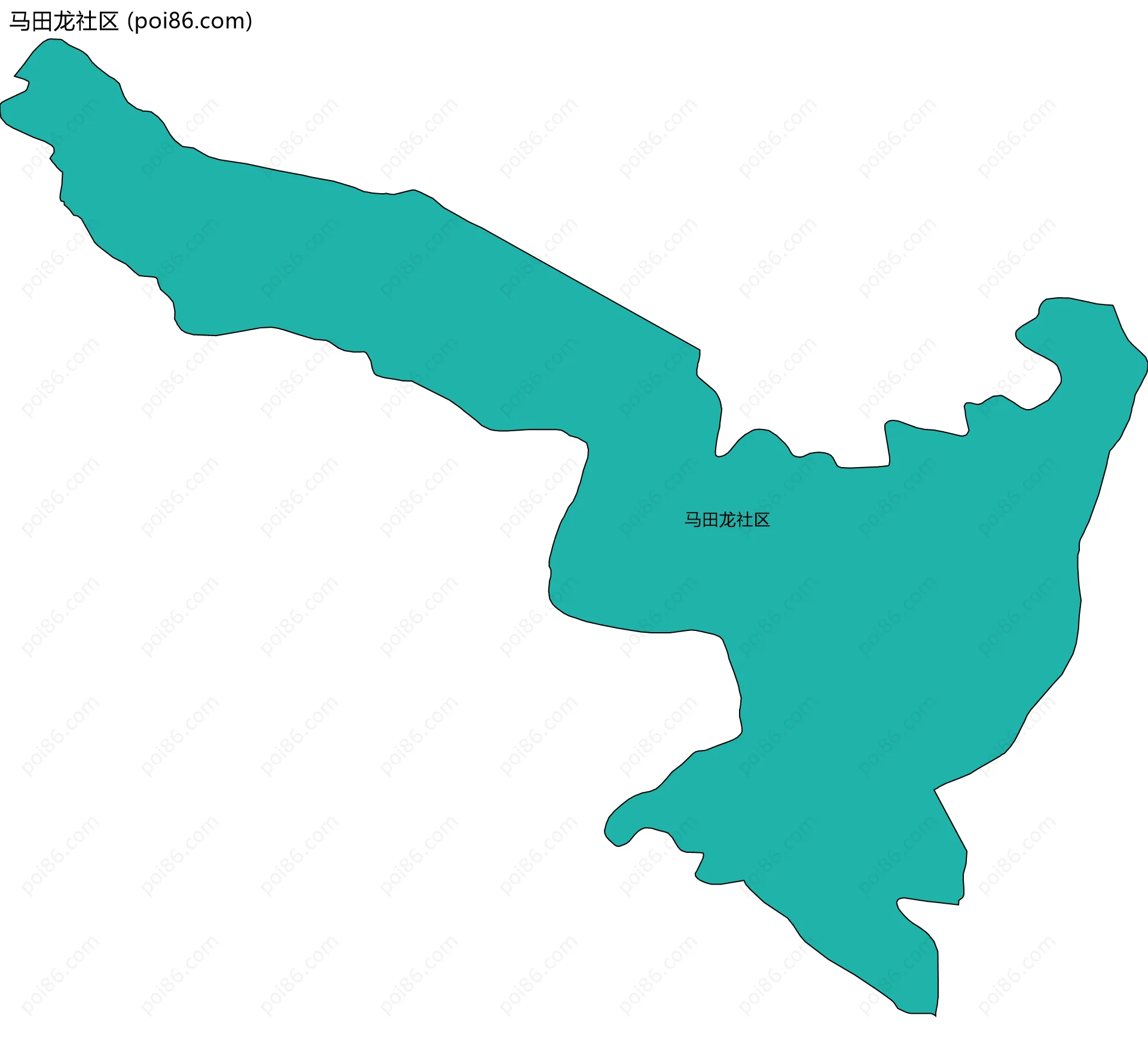 马田龙社区边界地图