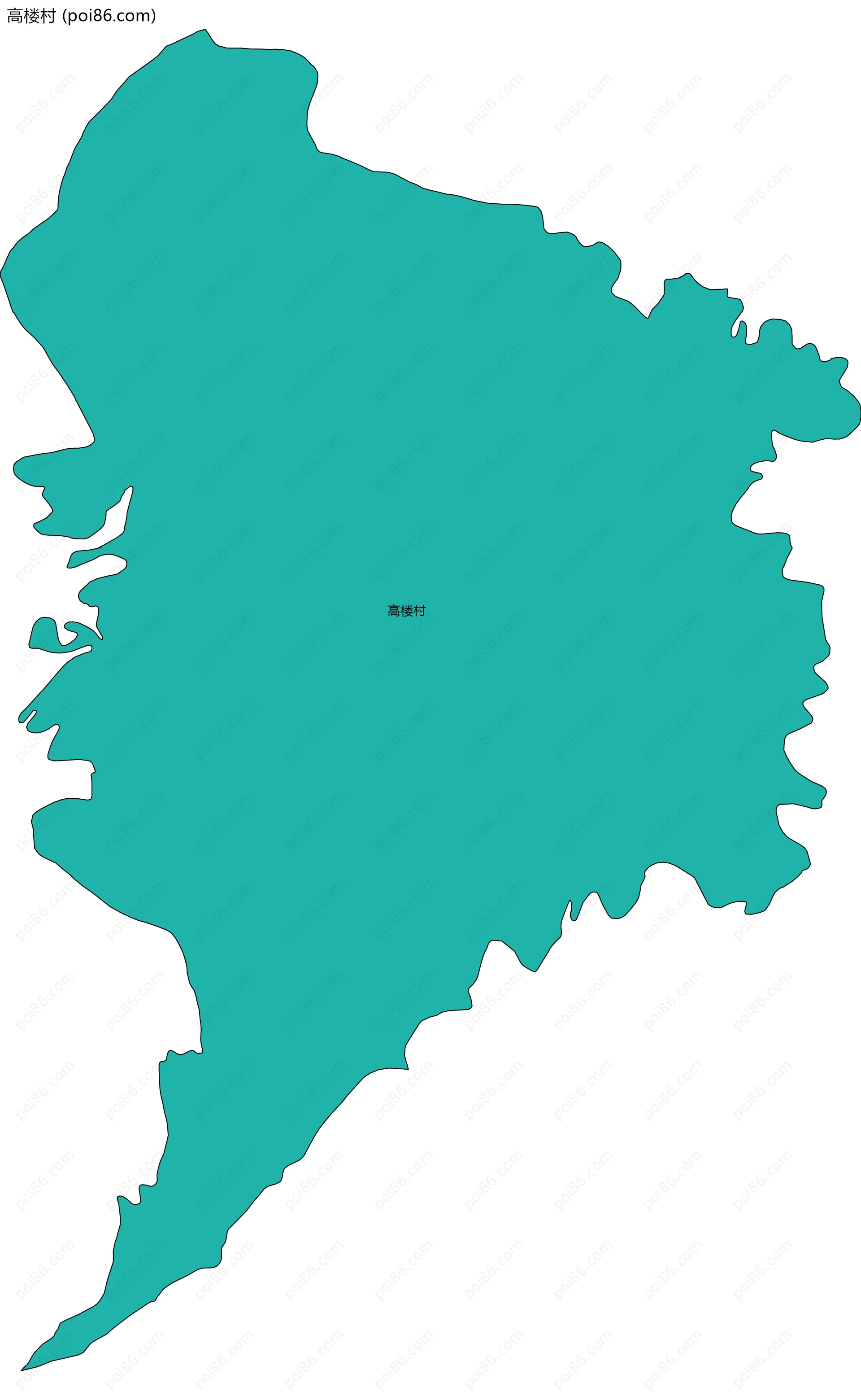 高楼村边界地图