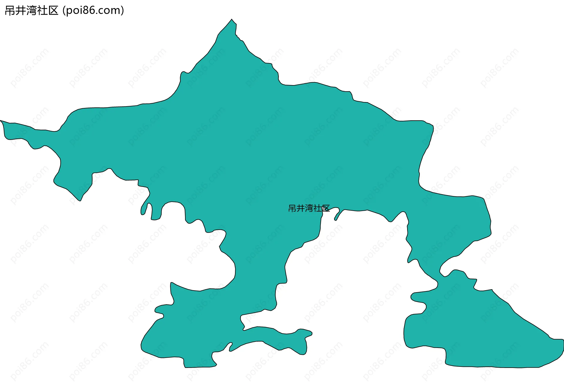 吊井湾社区边界地图